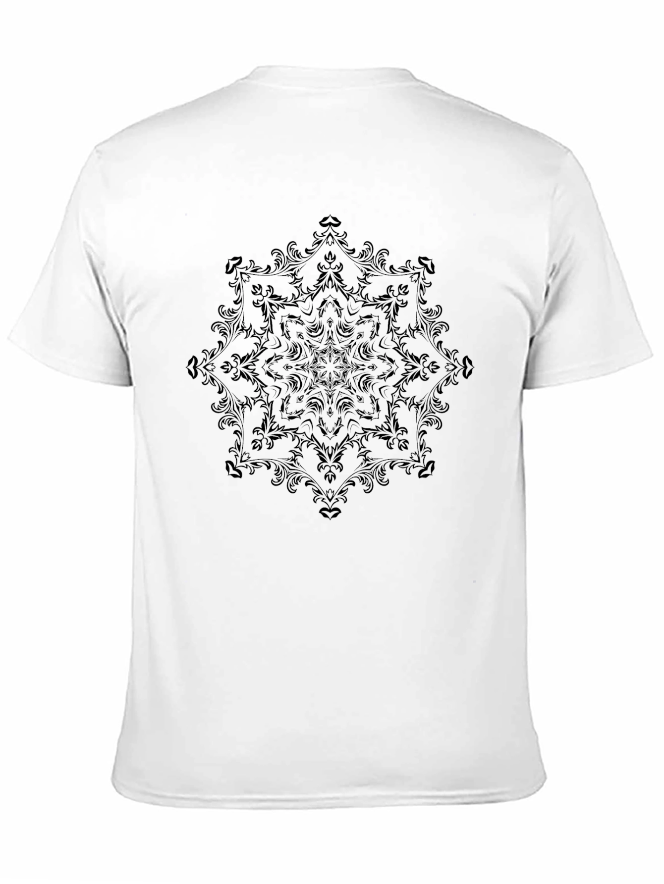 Elegant Black Mandala Graphic Tee - Stylish Comfort