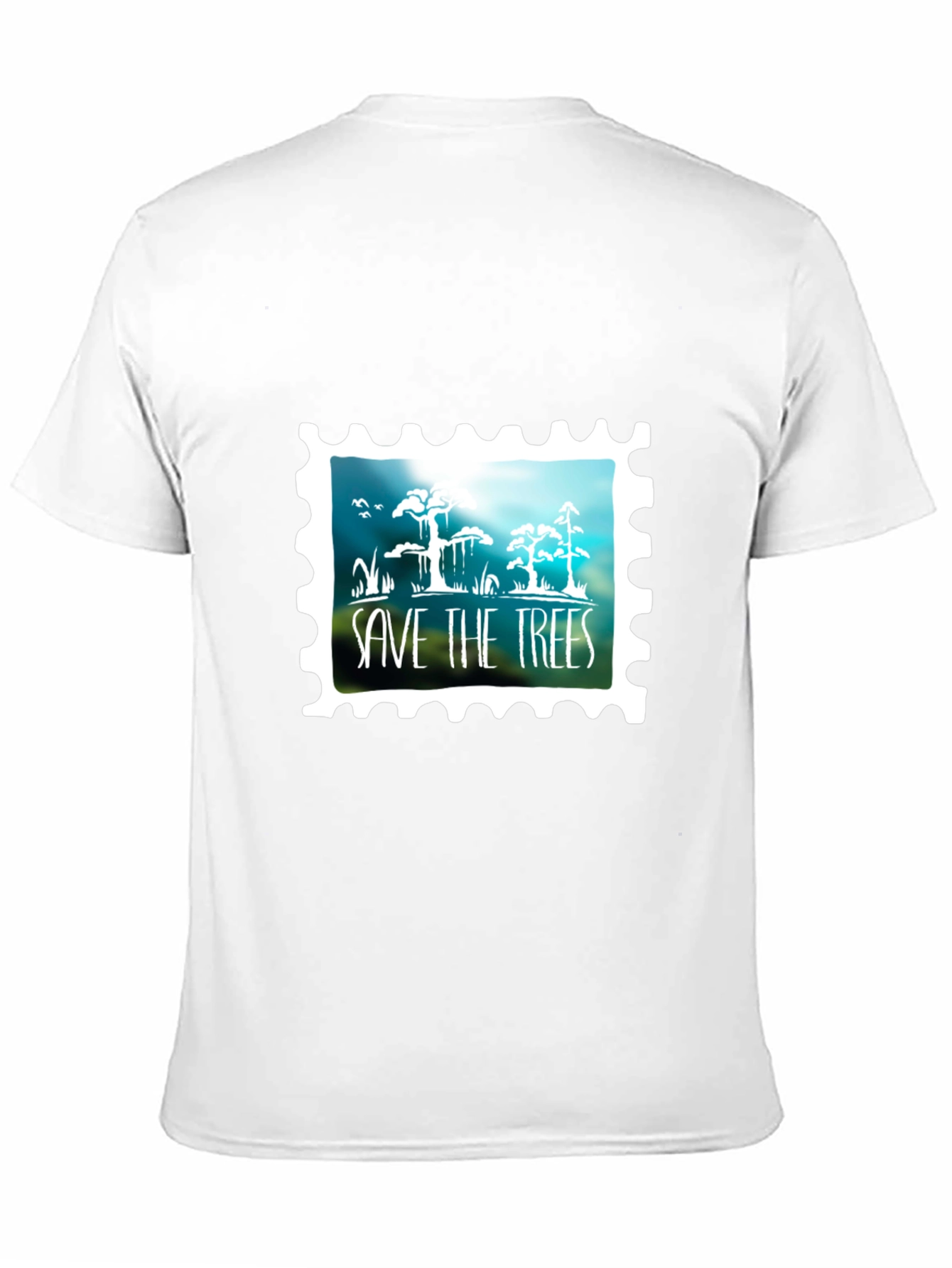 Save The Trees Graphic Tee - Black Cotton