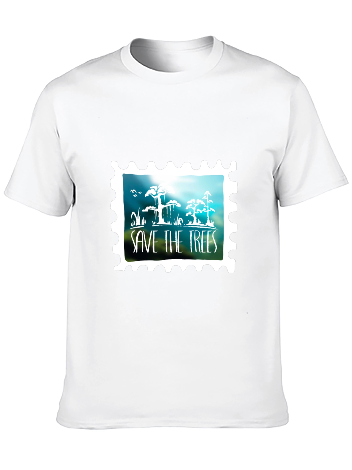 Save The Trees Graphic Tee - Black Cotton