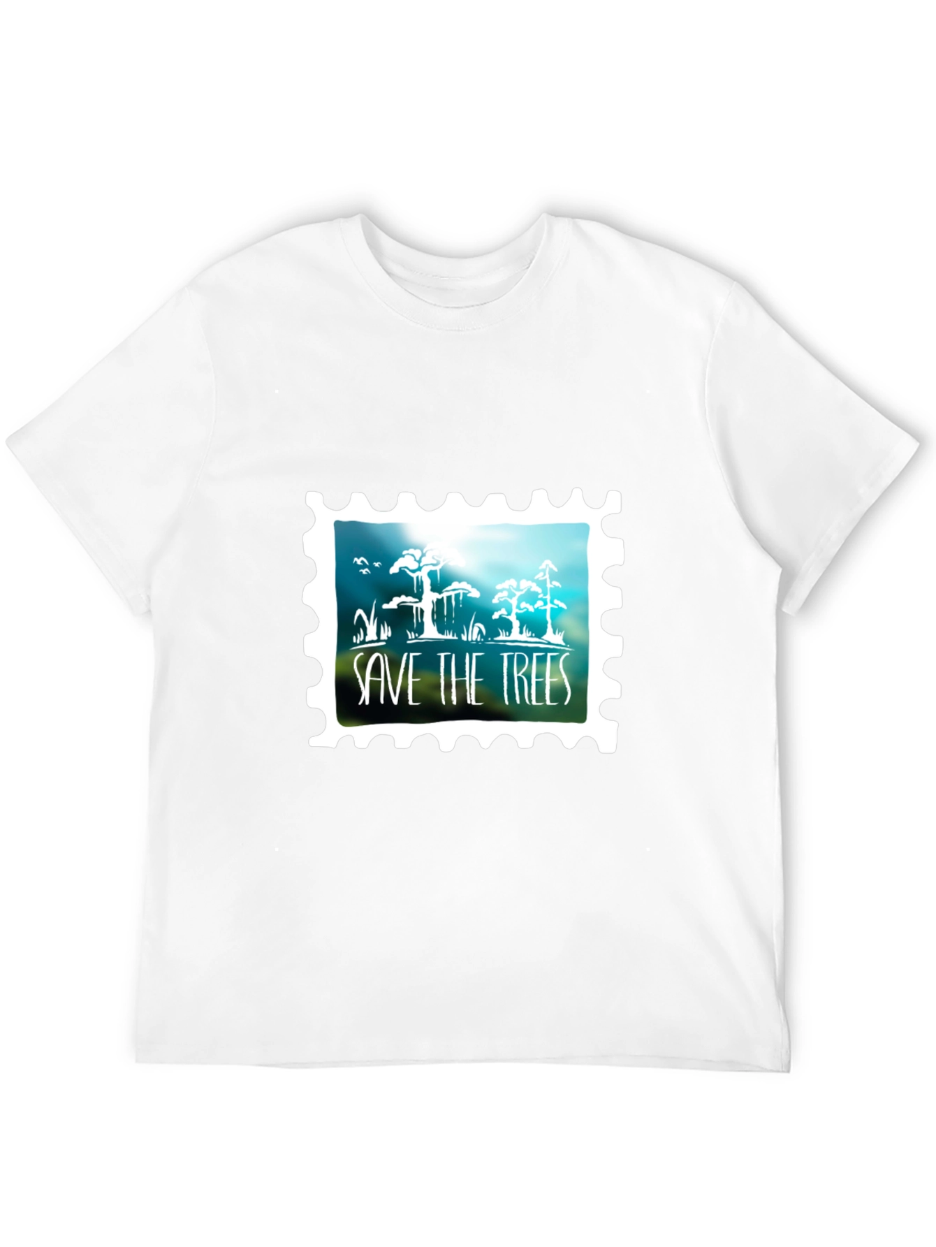Save The Trees Graphic Tee - Black Cotton