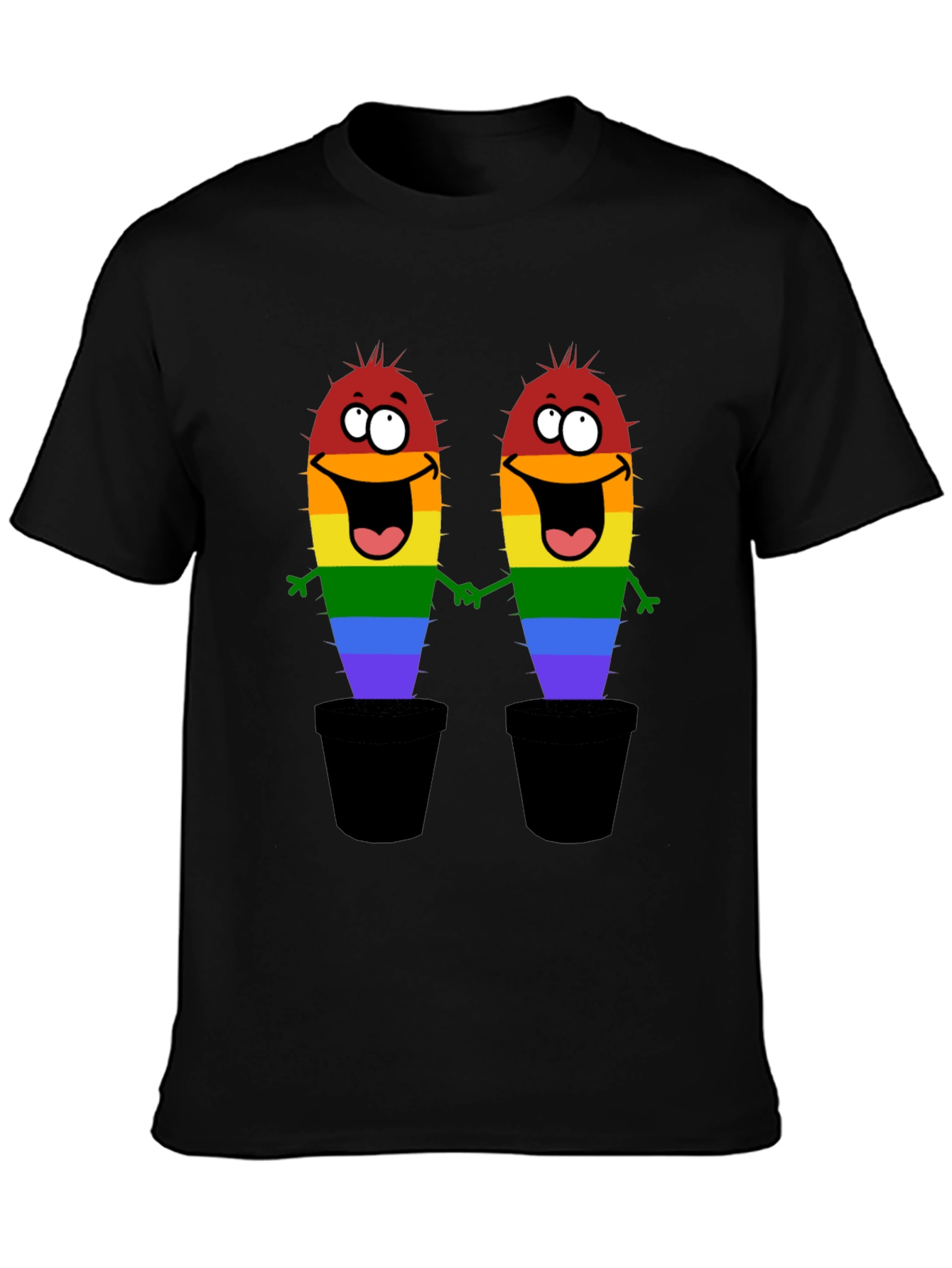 LGBTQ+ Pride Cactus Graphic T-Shirt