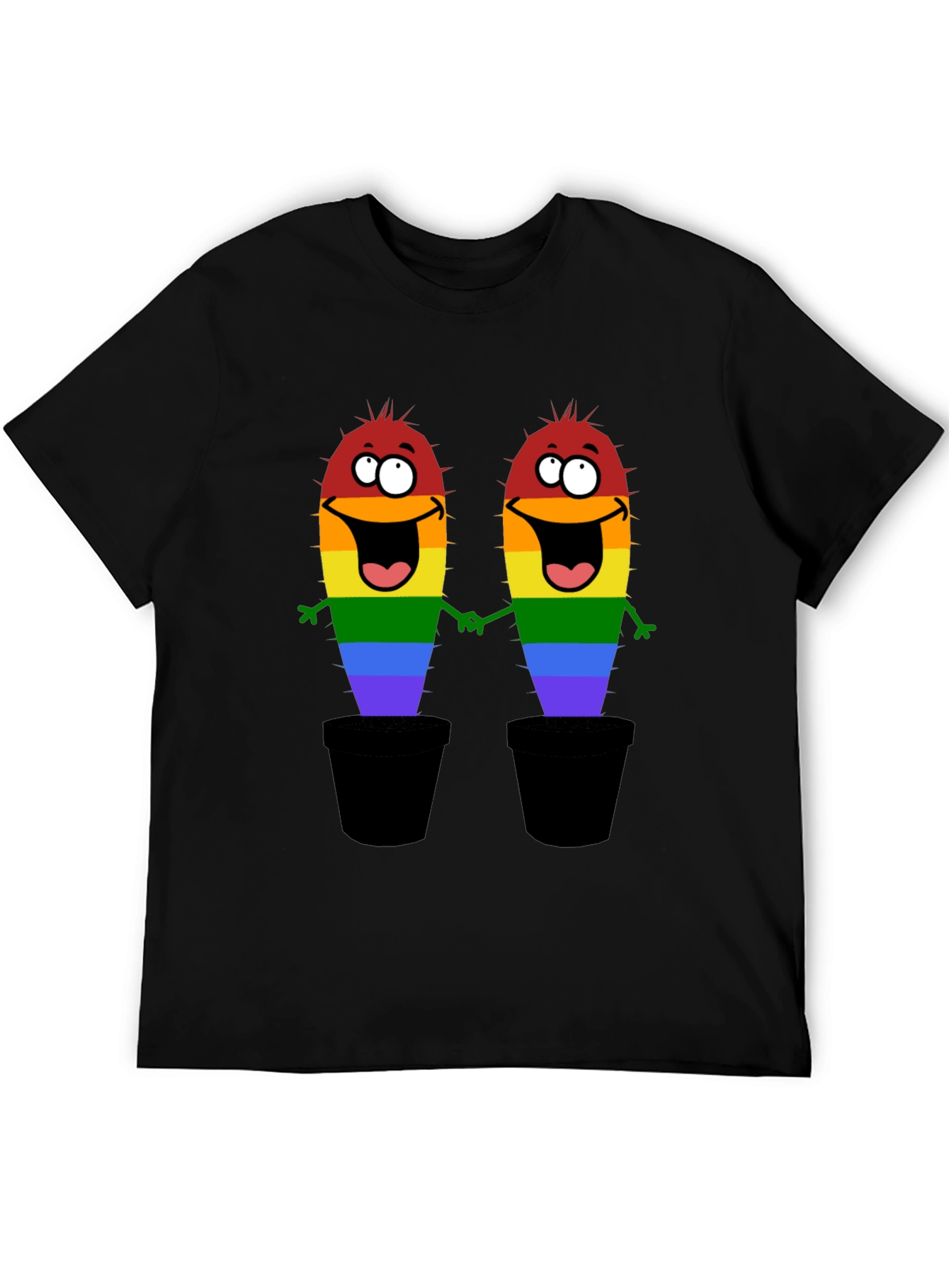 LGBTQ+ Pride Cactus Graphic T-Shirt