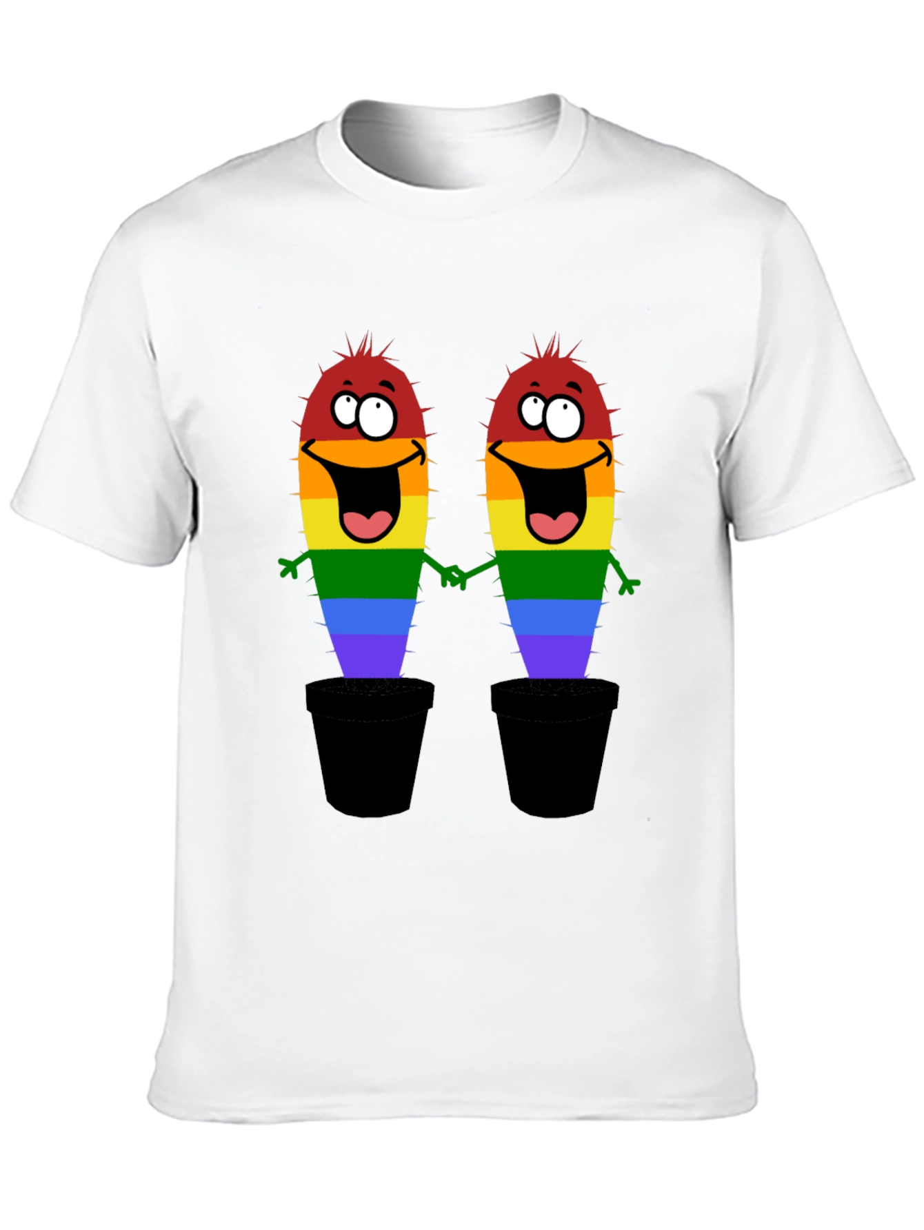 LGBTQ+ Pride Cactus Graphic T-Shirt
