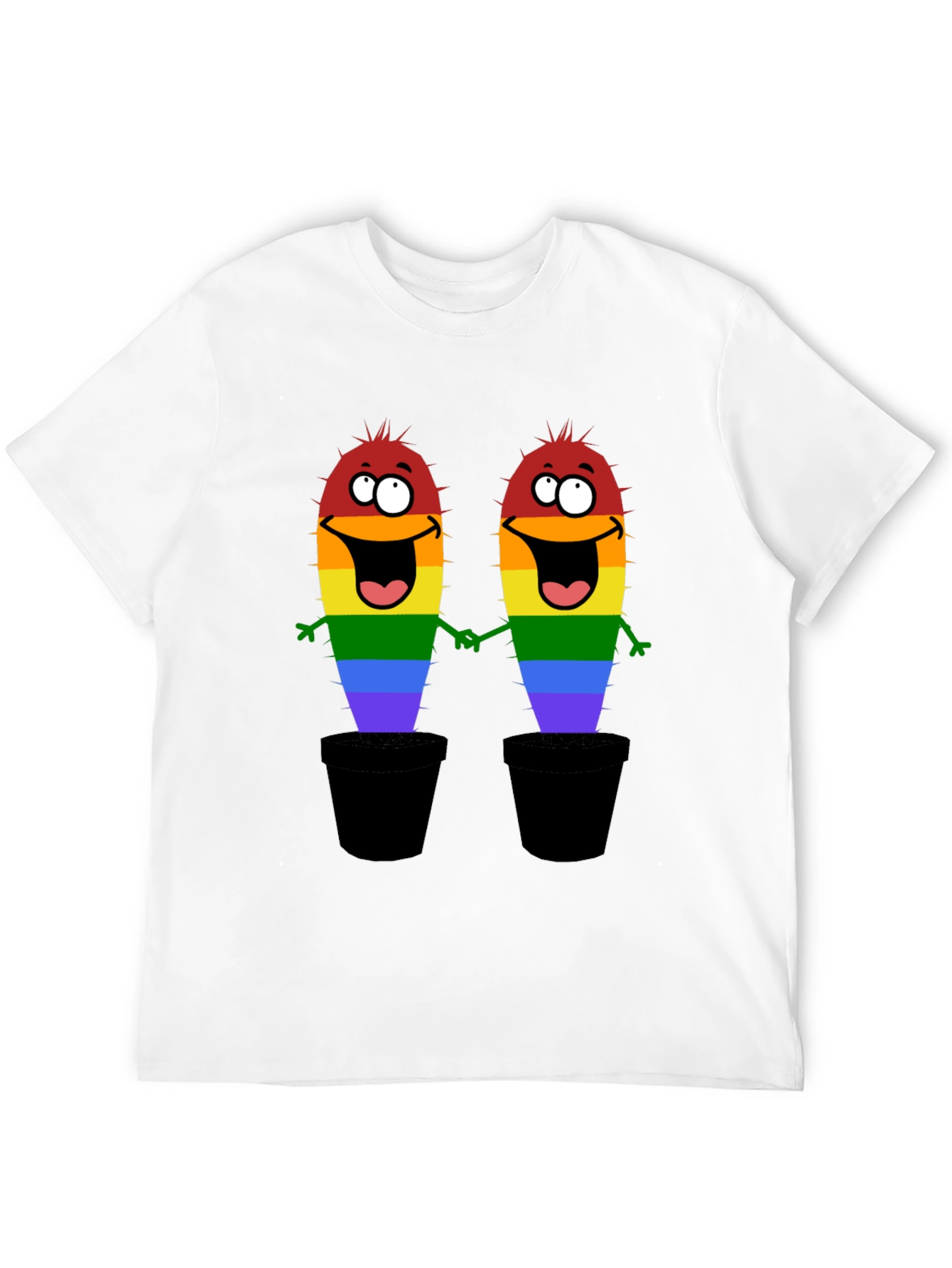 LGBTQ+ Pride Cactus Graphic T-Shirt