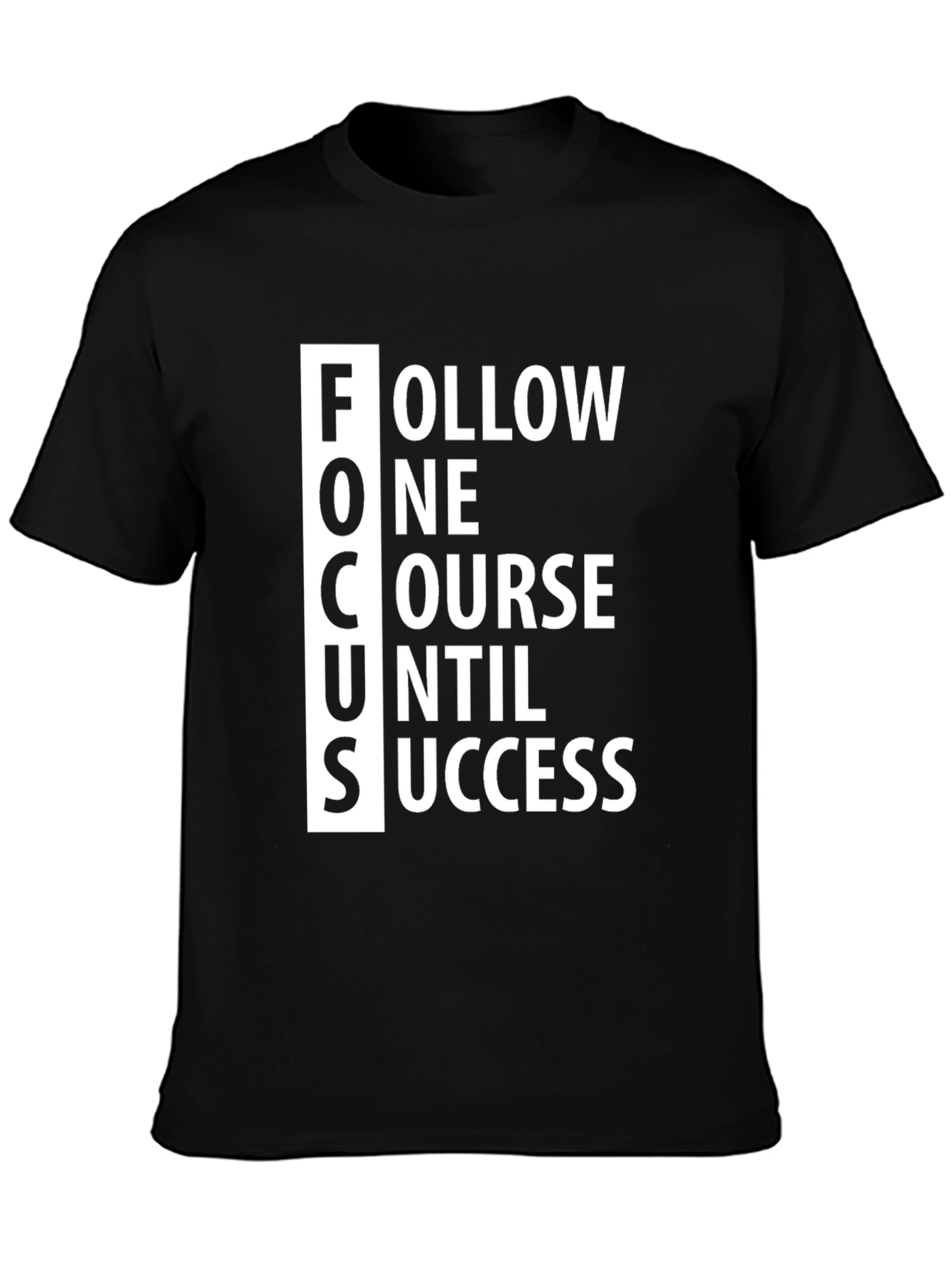 Motivational FOCUS Graphic Tee - Black