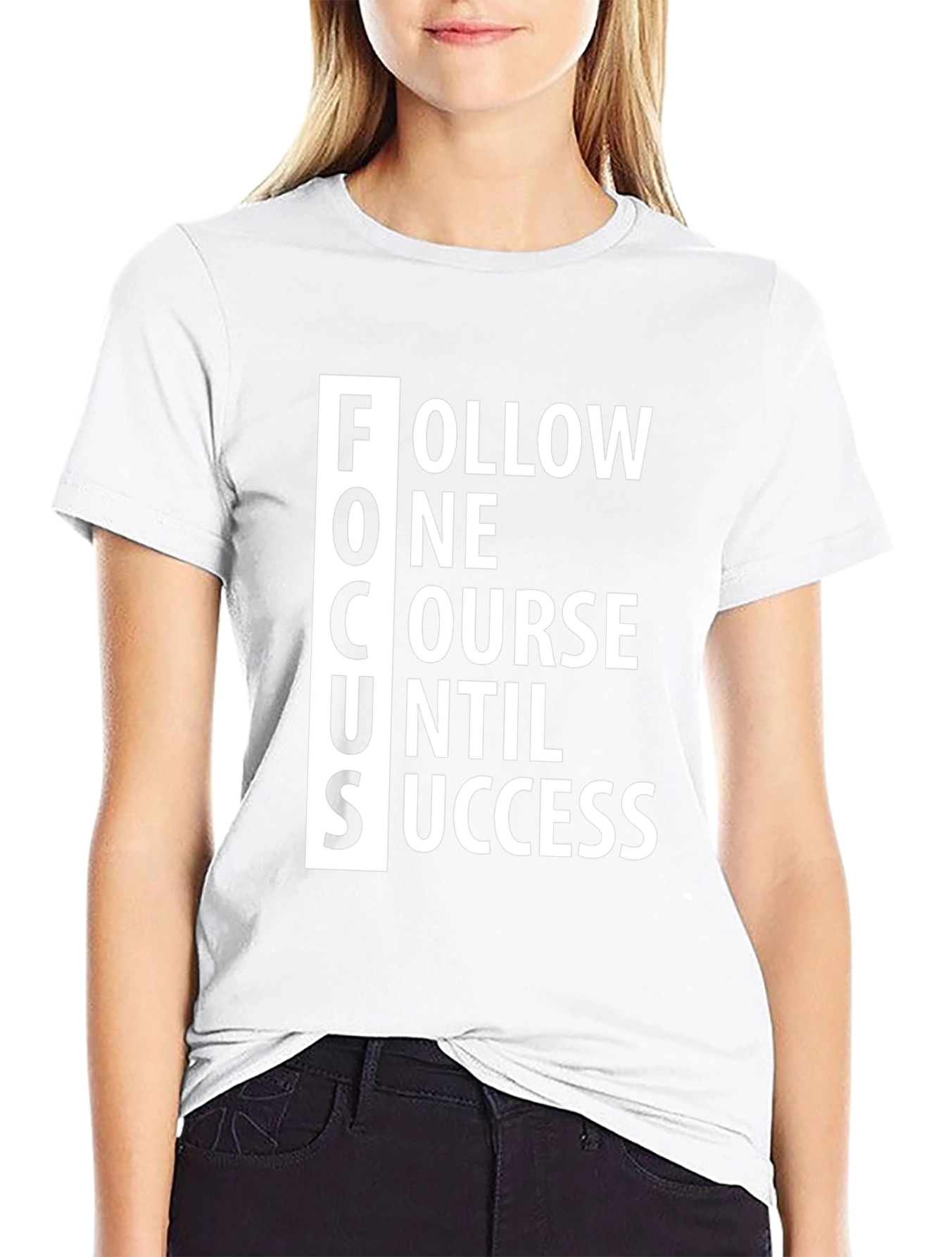 Motivational FOCUS Graphic Tee - Black