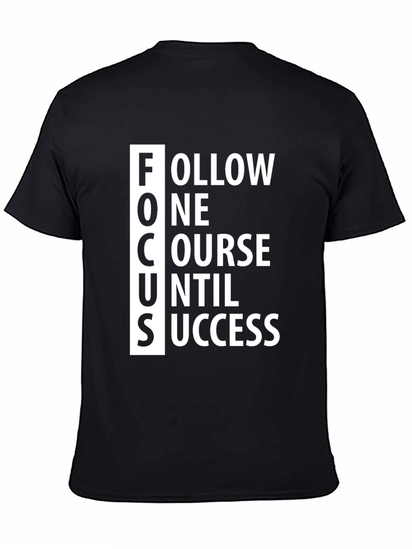 Motivational FOCUS Graphic Tee - Black