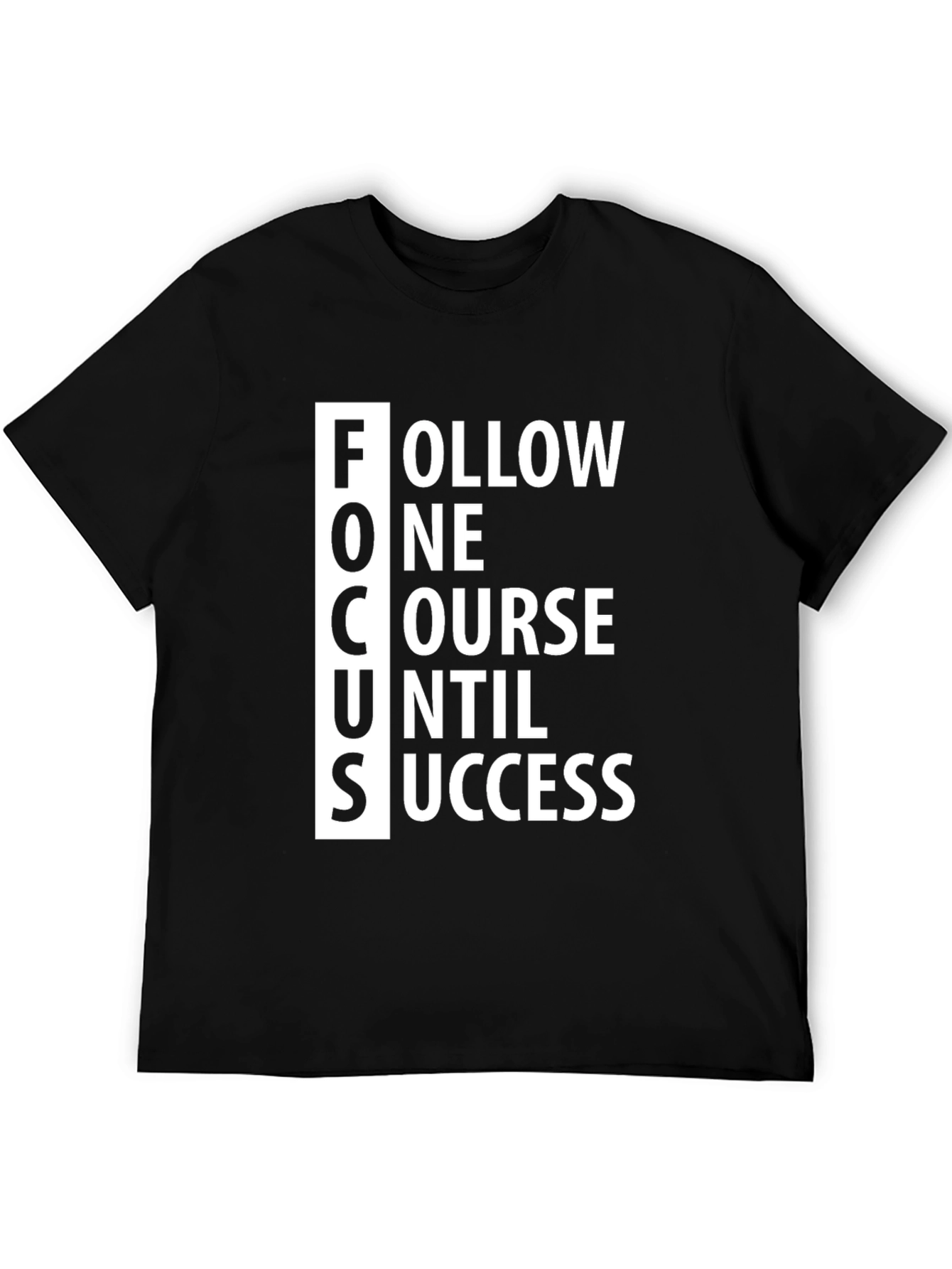 Motivational FOCUS Graphic Tee - Black