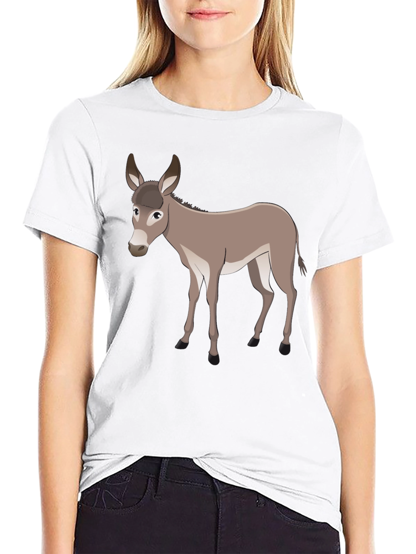 Donkey Graphic Tee - Unisex Black Cotton Shirt