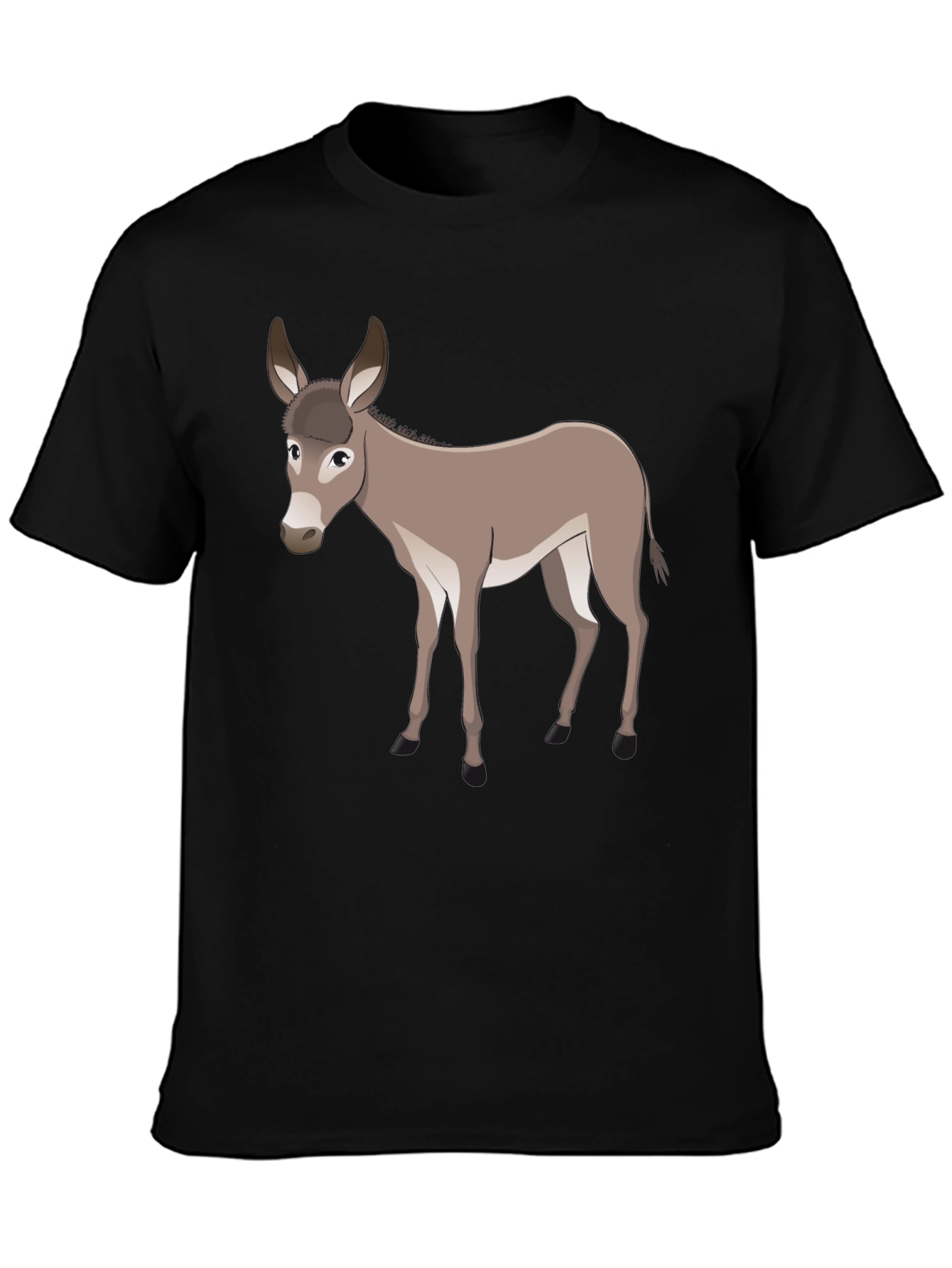 Donkey Graphic Tee - Unisex Black Cotton Shirt
