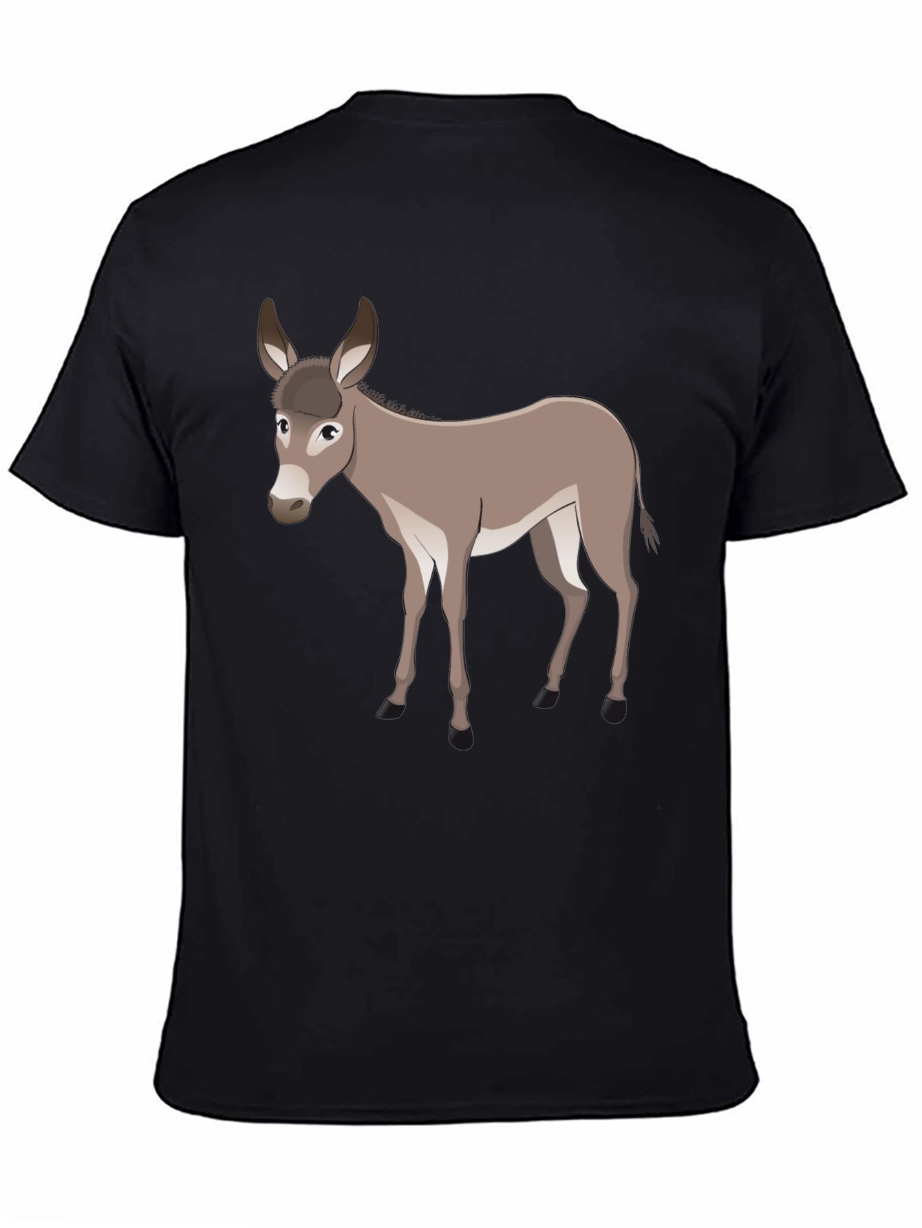 Donkey Graphic Tee - Unisex Black Cotton Shirt