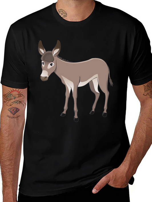 Donkey Graphic Tee - Unisex Black Cotton Shirt