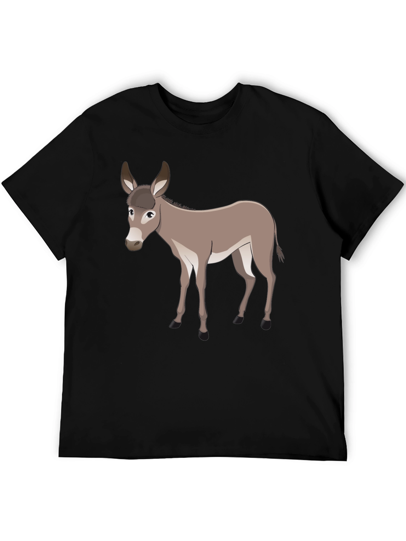Donkey Graphic Tee - Unisex Black Cotton Shirt