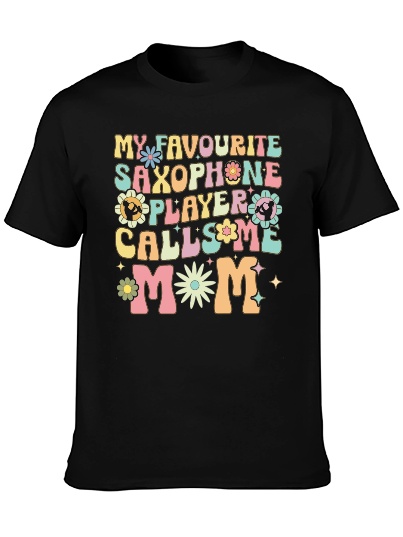 Saxophone Player Mom Graphic T-Shirt