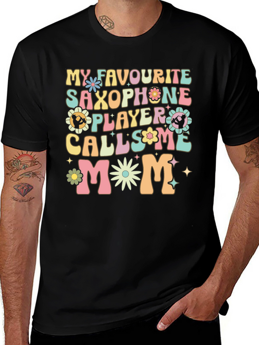 Saxophone Player Mom Graphic T-Shirt