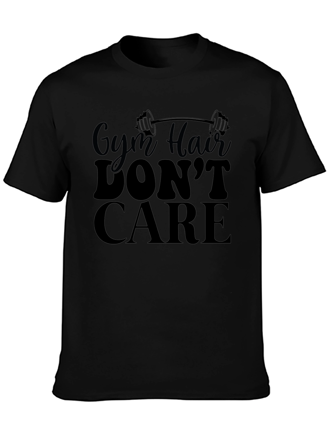 Gym Hair Dont Care Black T-Shirt
