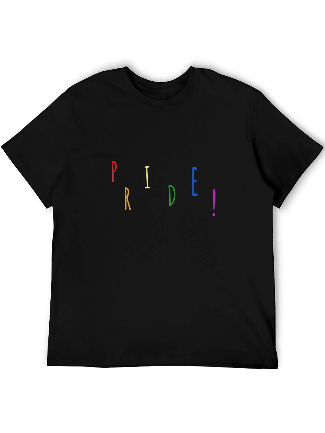 Pride Rainbow Graphic T-Shirt - Black Crew Neck Tee