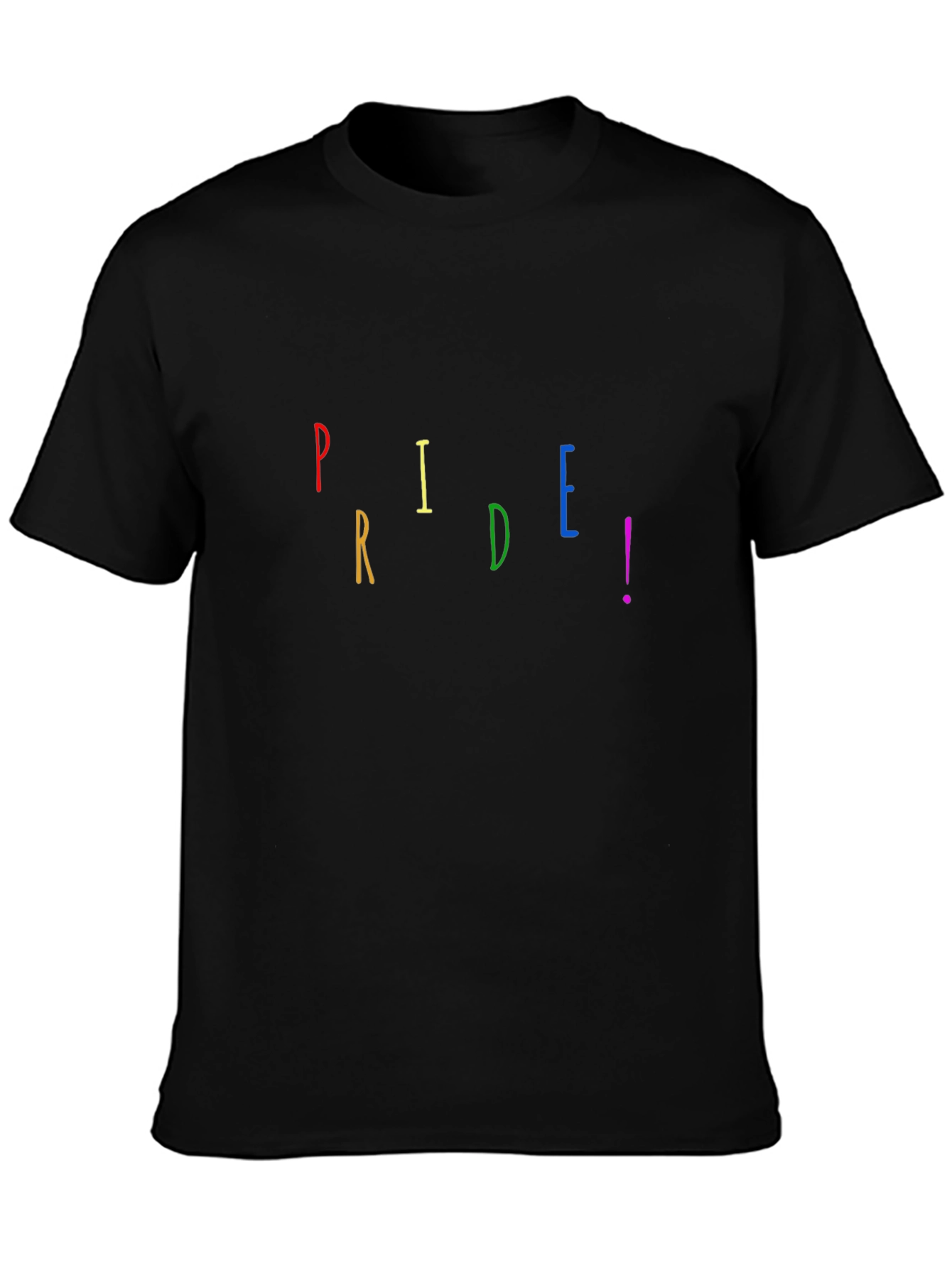 Pride Rainbow Graphic T-Shirt - Black Crew Neck Tee
