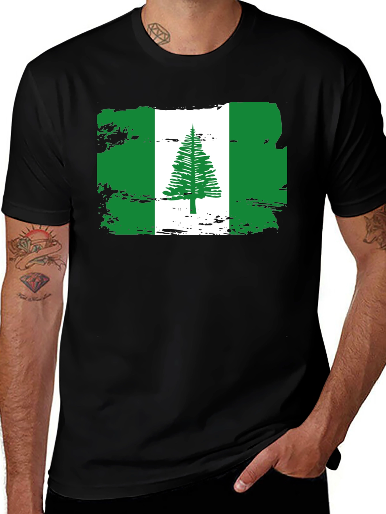 Norfolk Island Flag T-Shirt - Distressed Style Tee