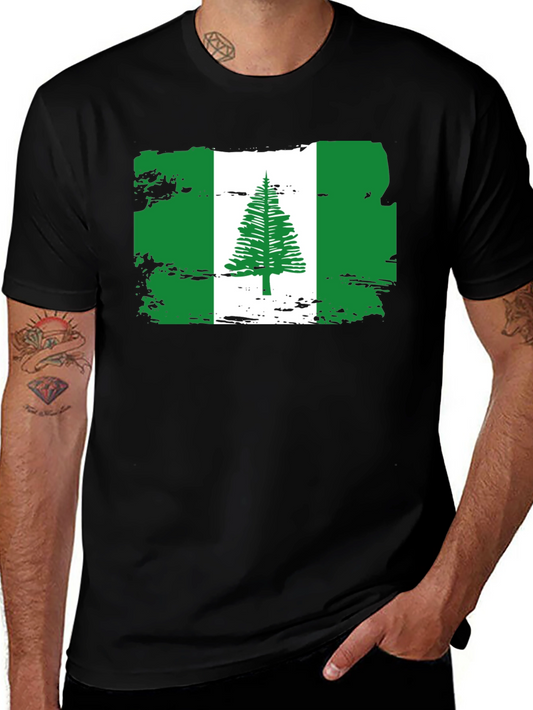 Norfolk Island Flag T-Shirt - Distressed Style Tee