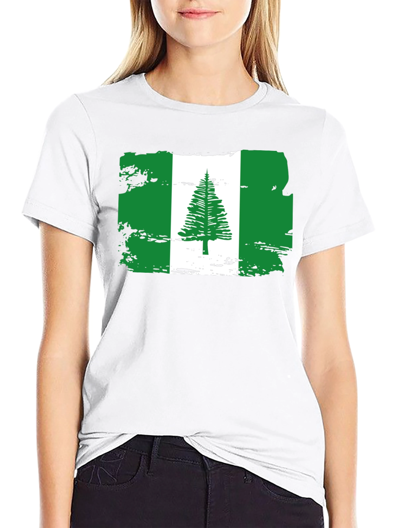 Norfolk Island Flag T-Shirt - Distressed Style Tee