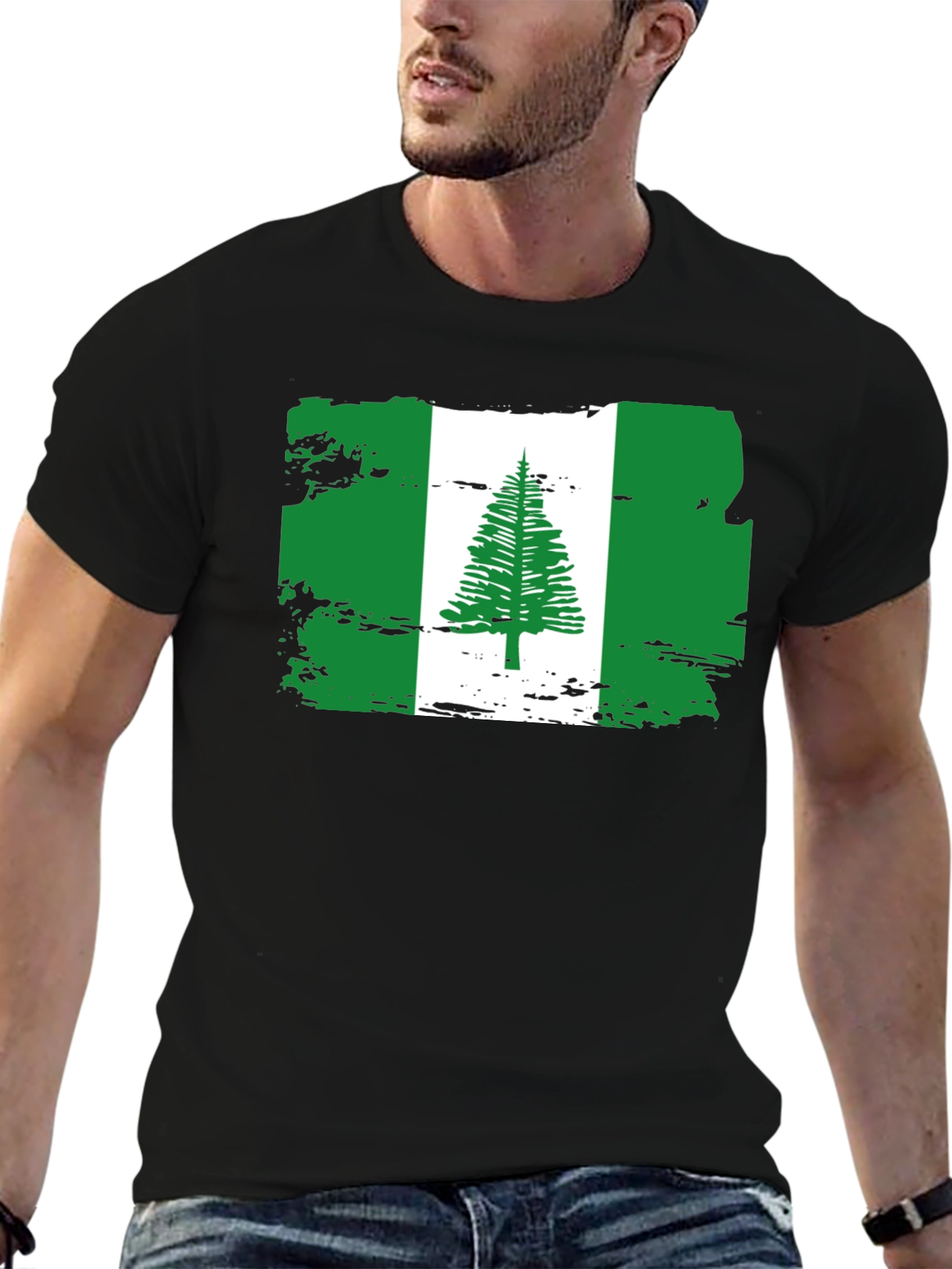 Norfolk Island Flag T-Shirt - Distressed Style Tee