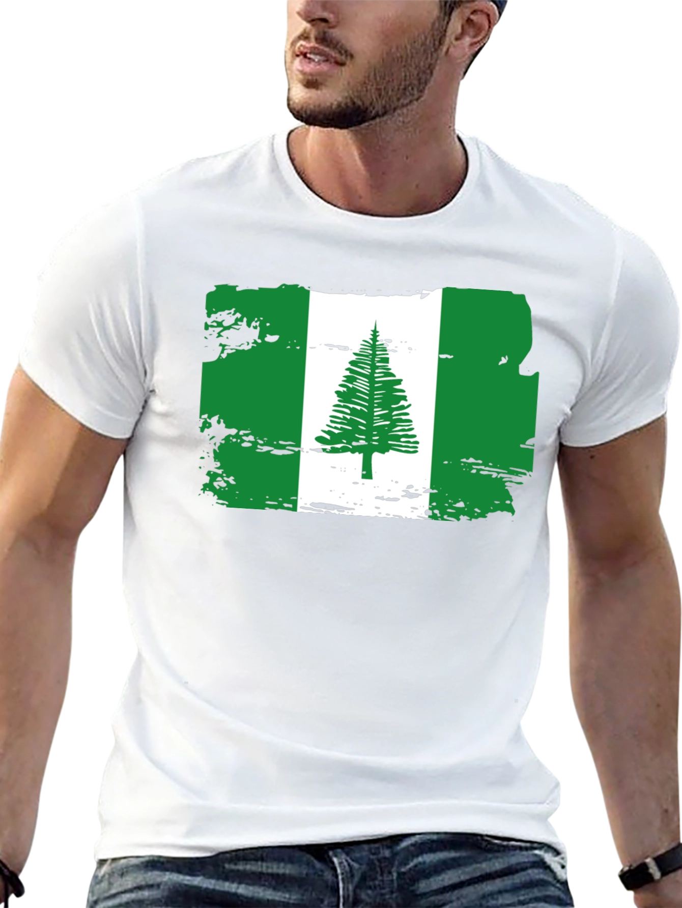 Norfolk Island Flag T-Shirt - Distressed Style Tee
