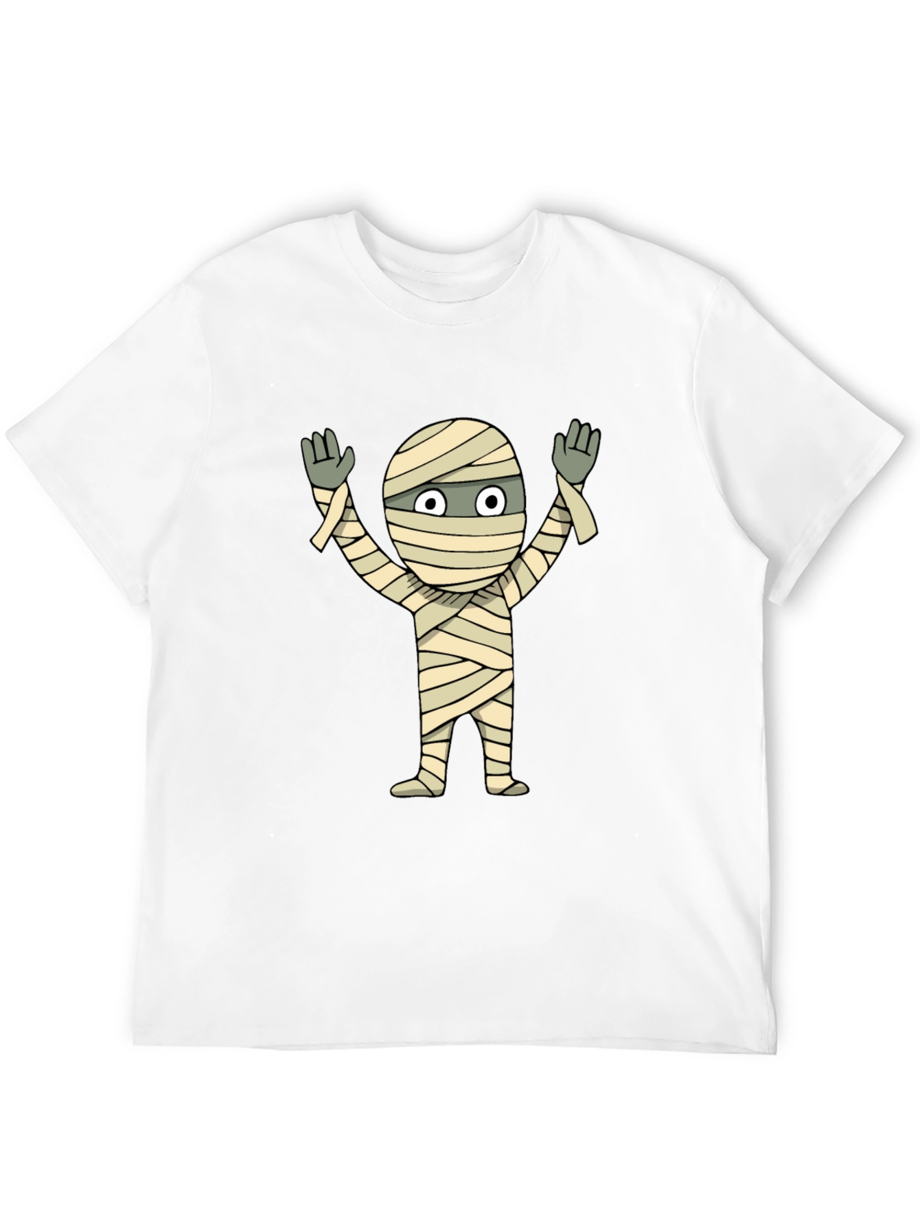 Mummy Graphic Tee - Halloween Black T-Shirt