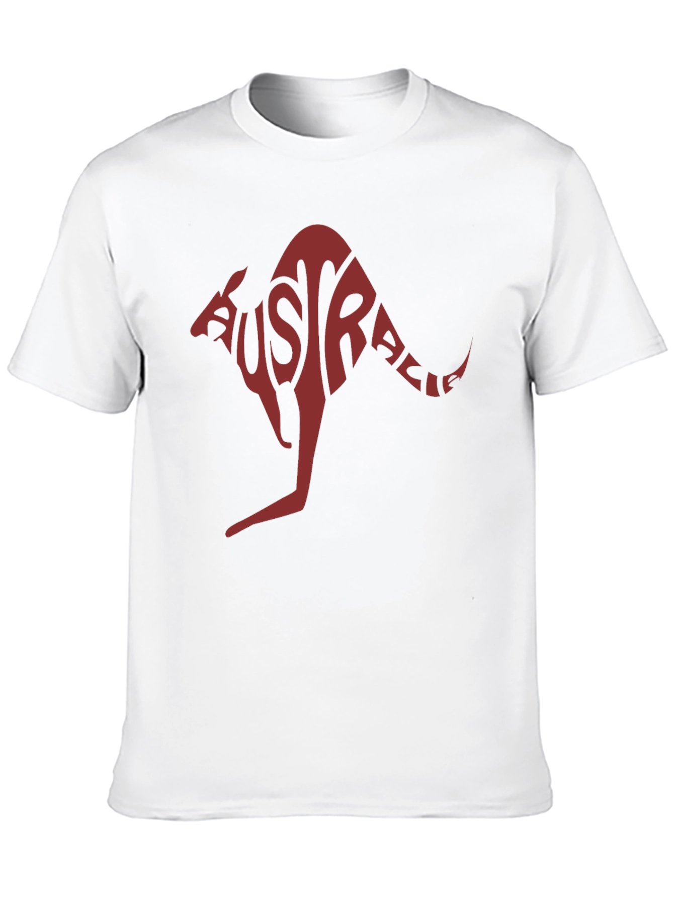 Australia Kangaroo Graphic Tee - Black Cotton T-Shirt