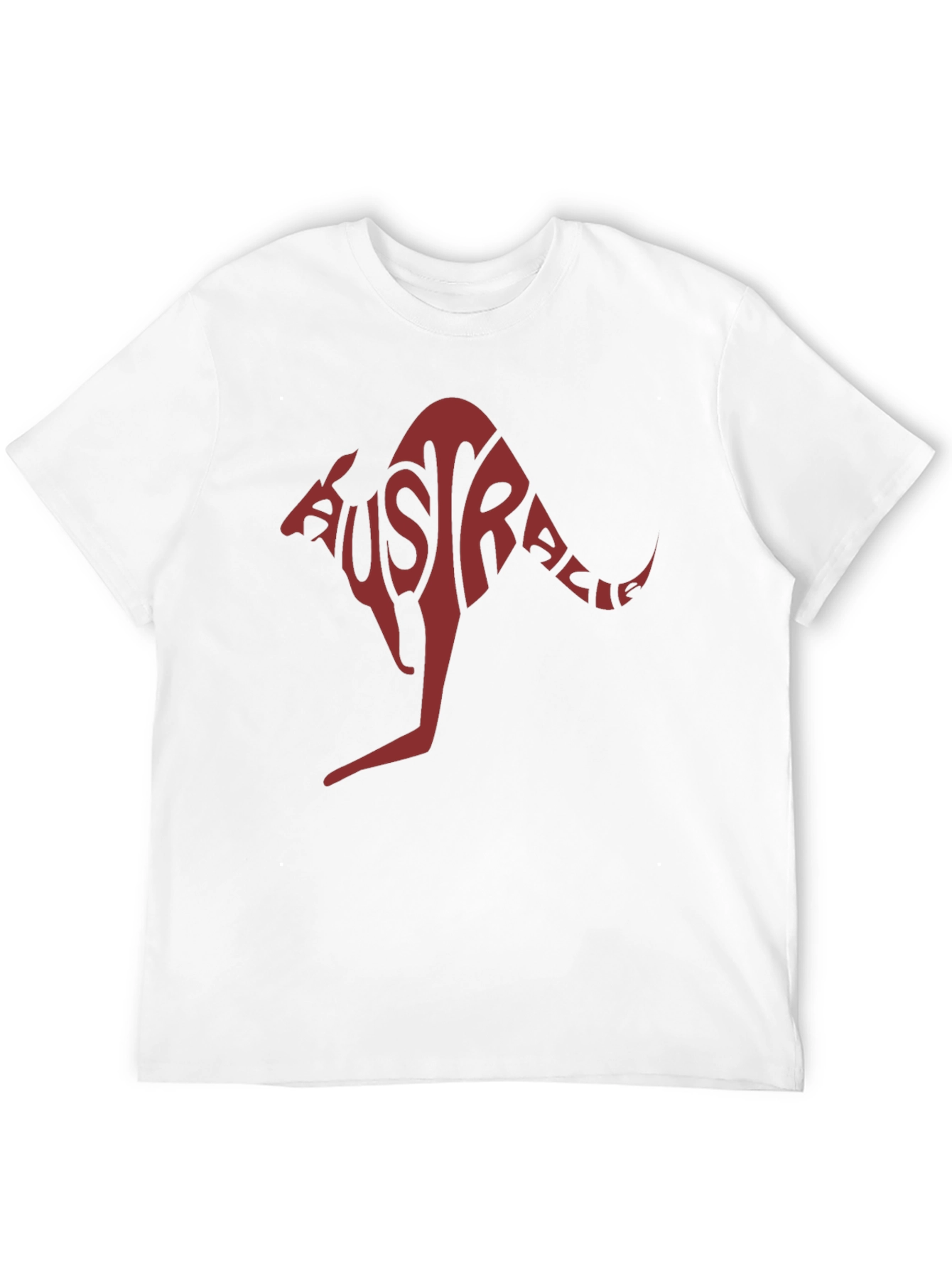 Australia Kangaroo Graphic Tee - Black Cotton T-Shirt