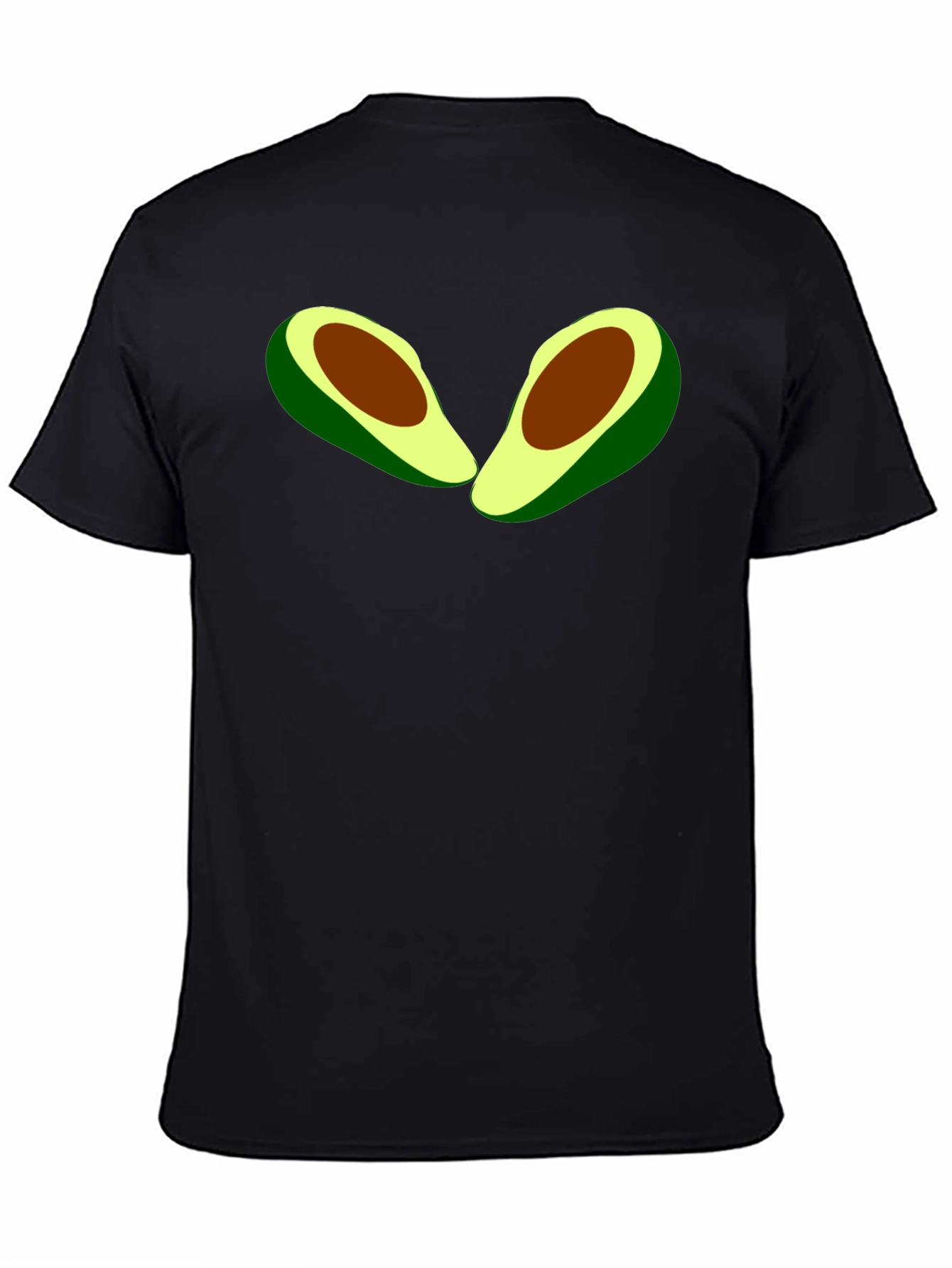Avocado Graphic Tee - Casual Black T-Shirt