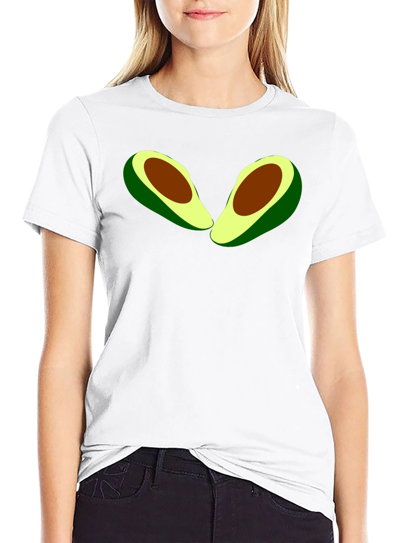 Avocado Graphic Tee - Casual Black T-Shirt