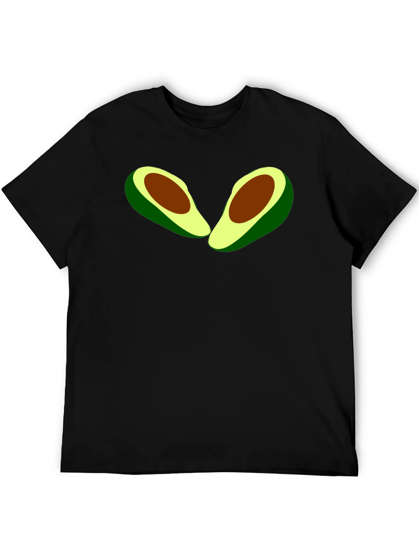 Avocado Graphic Tee - Casual Black T-Shirt