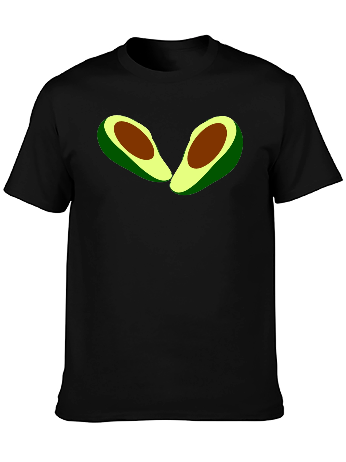 Avocado Graphic Tee - Casual Black T-Shirt