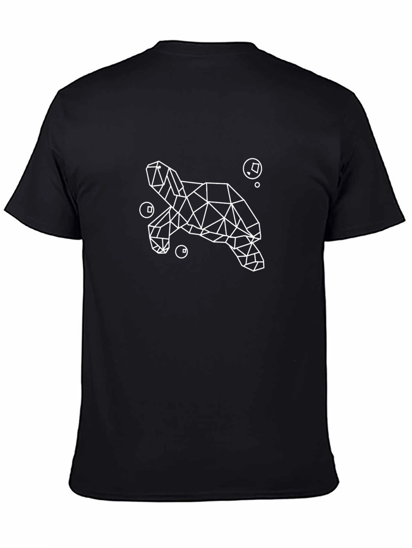 Geometric Turtle Graphic Tee - Black