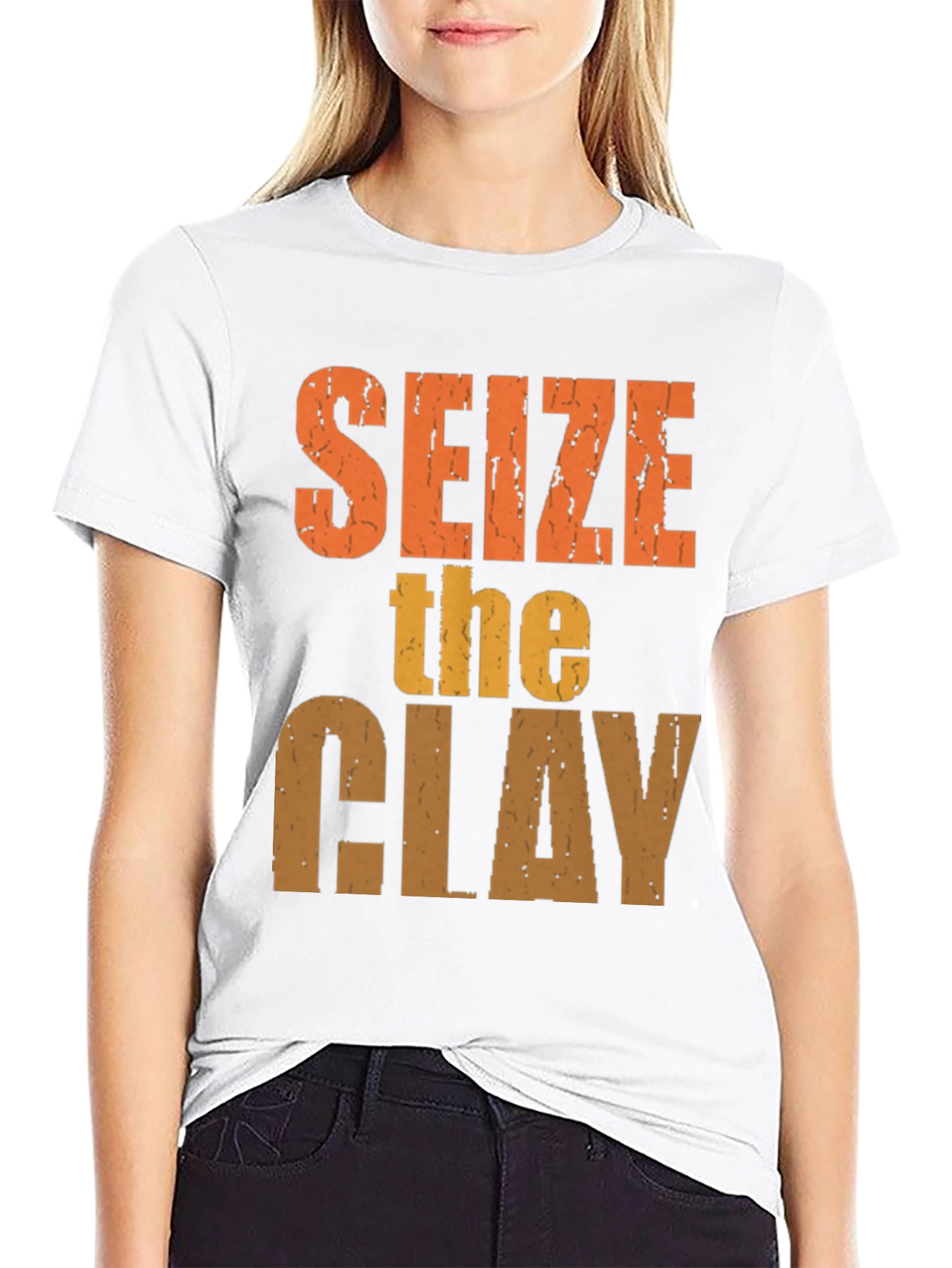 Seize the Clay Graphic Tee - Black Cotton T-Shirt