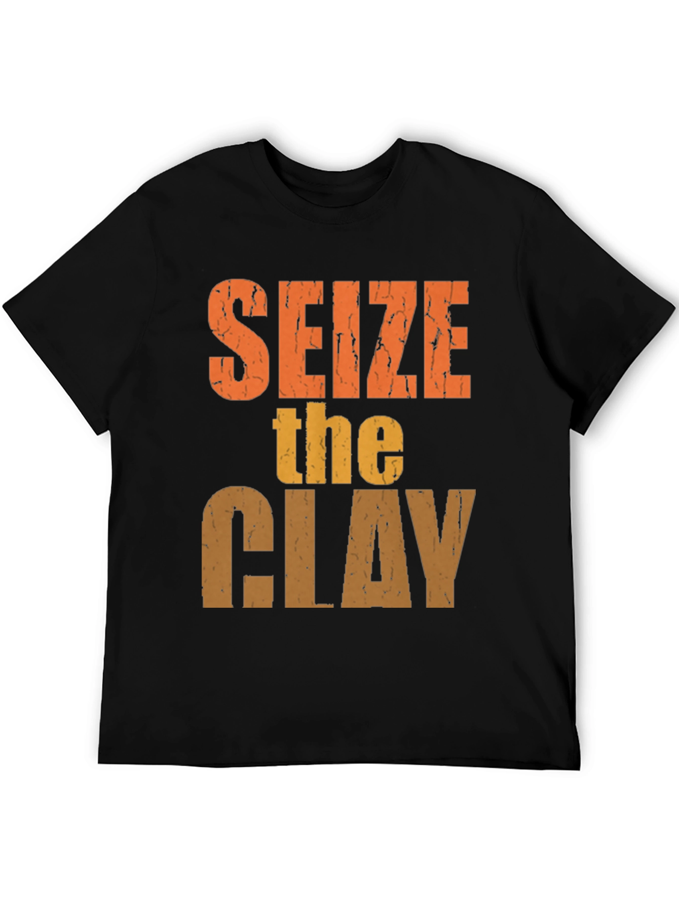 Seize the Clay Graphic Tee - Black Cotton T-Shirt