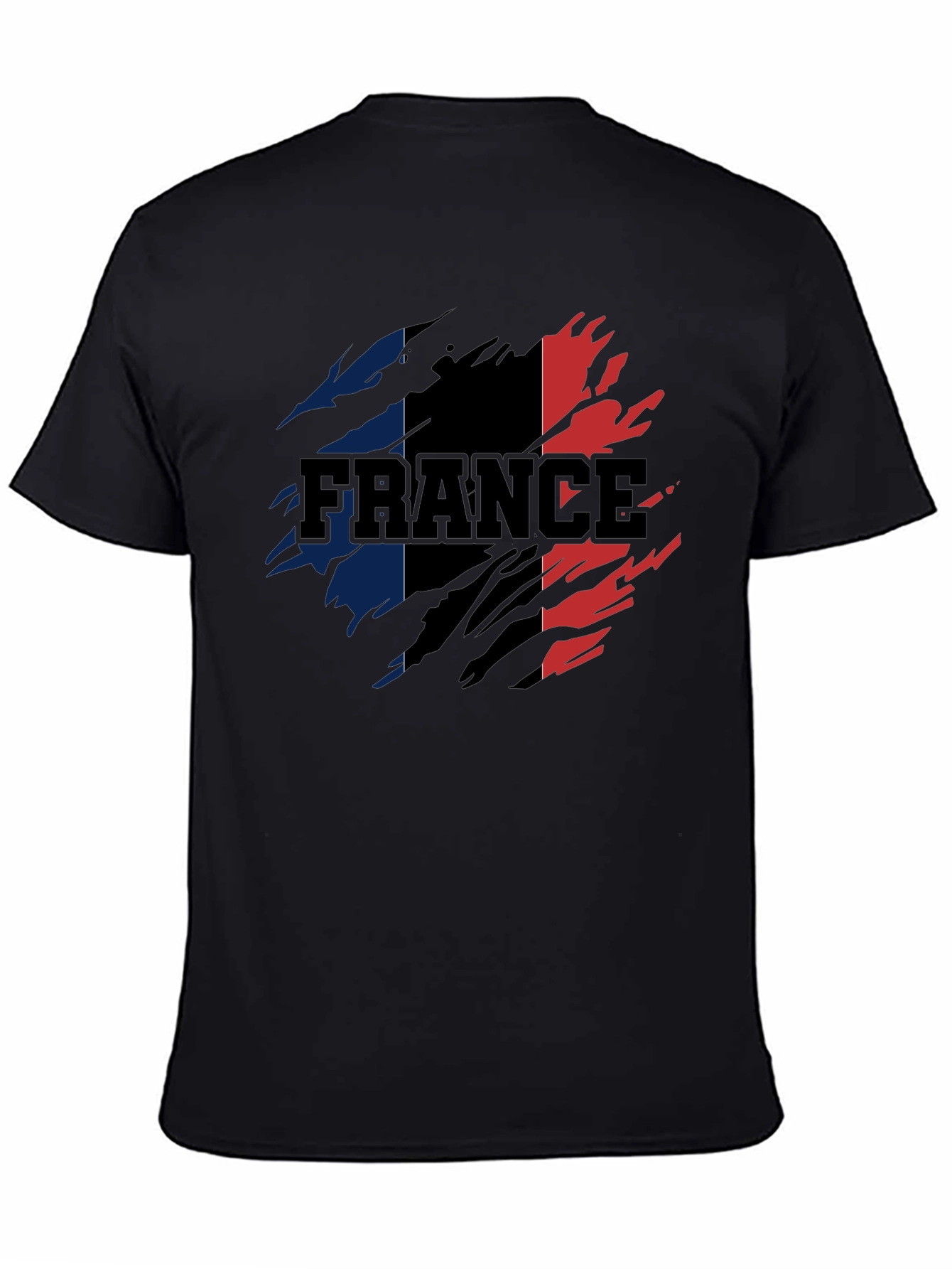 France Flag Ripped T-Shirt - Distressed Patriotic Tee