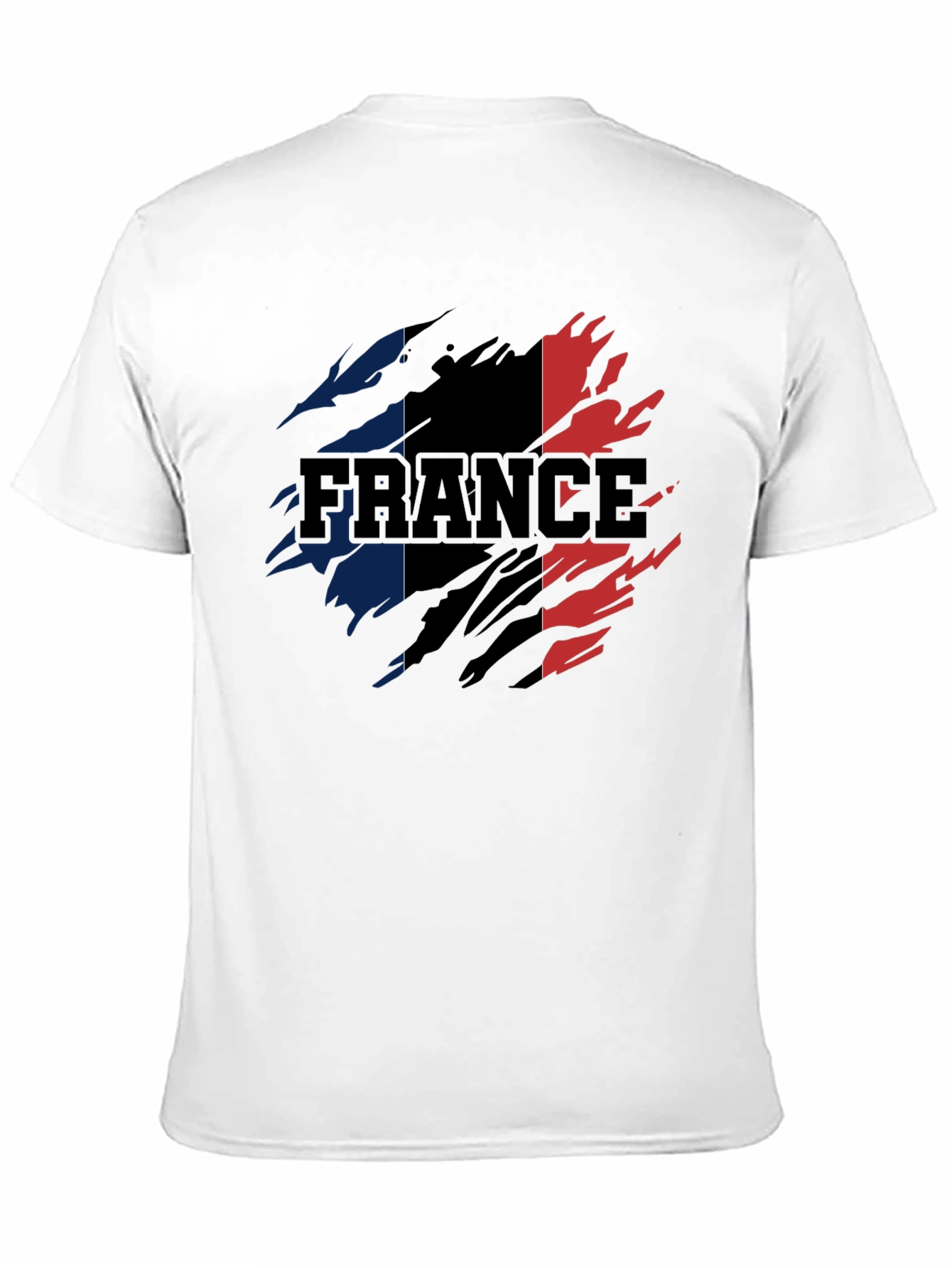 France Flag Ripped T-Shirt - Distressed Patriotic Tee