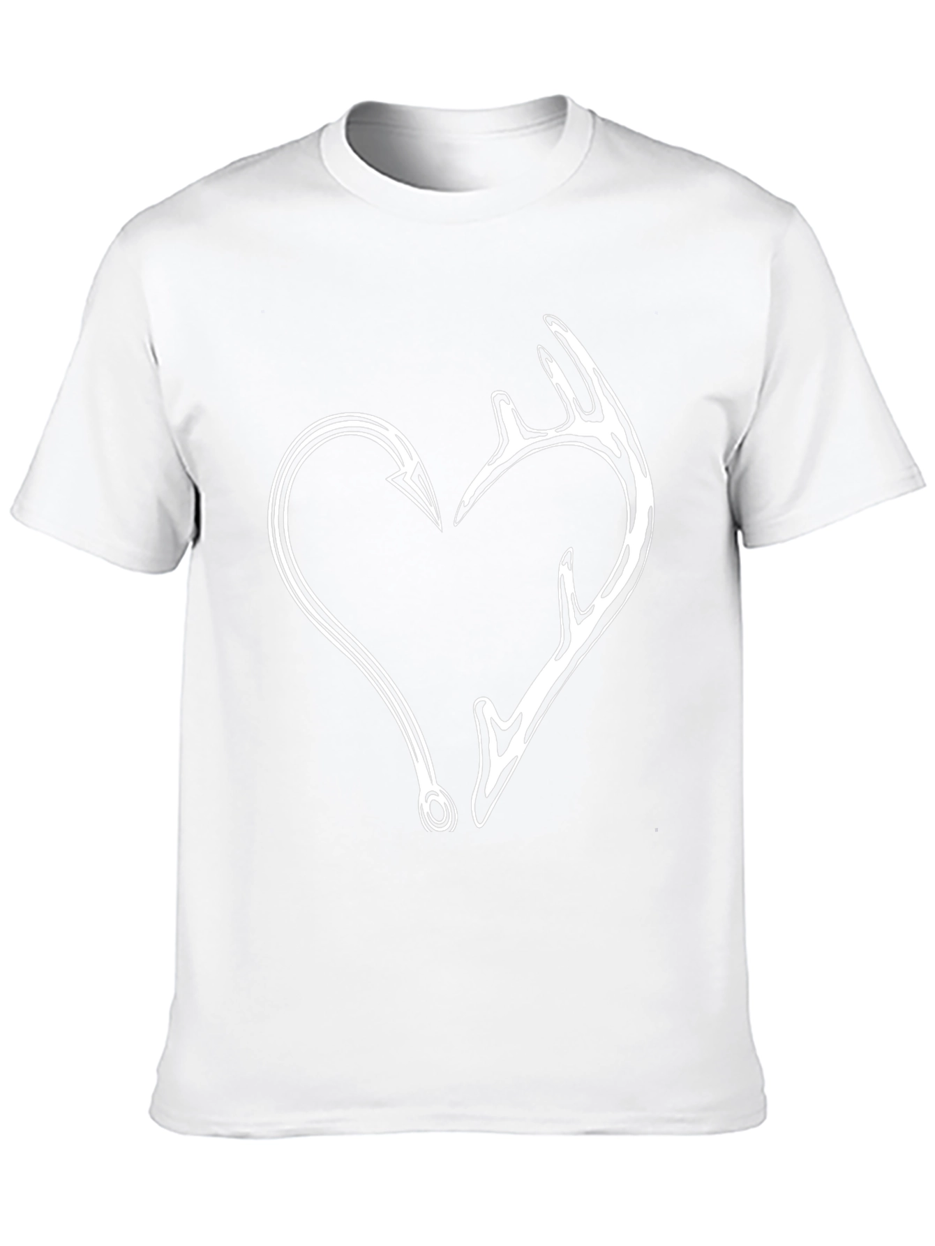 Fishing and Hunting Heart Graphic Tee