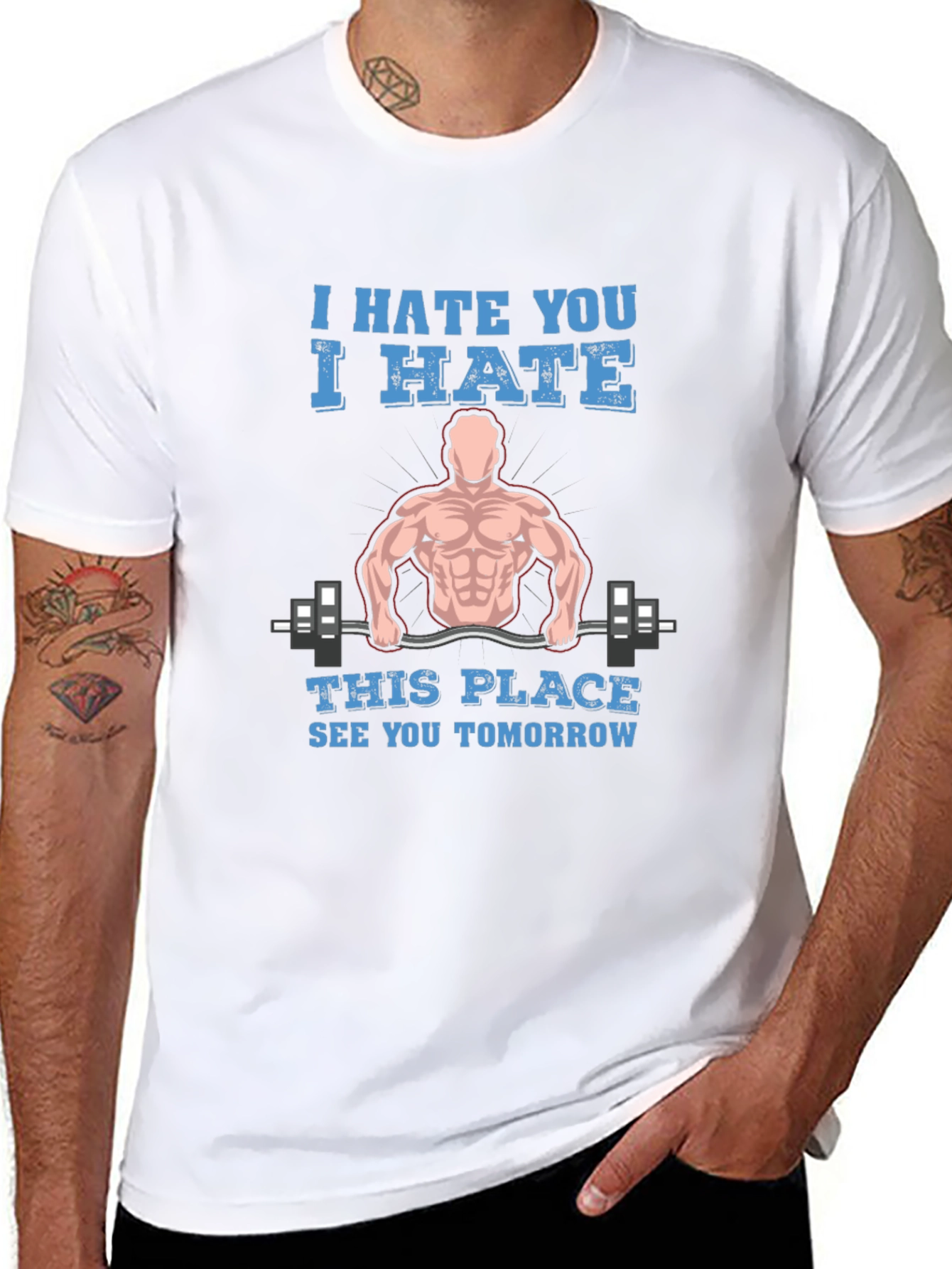 I Hate You Gym Humor T-Shirt
