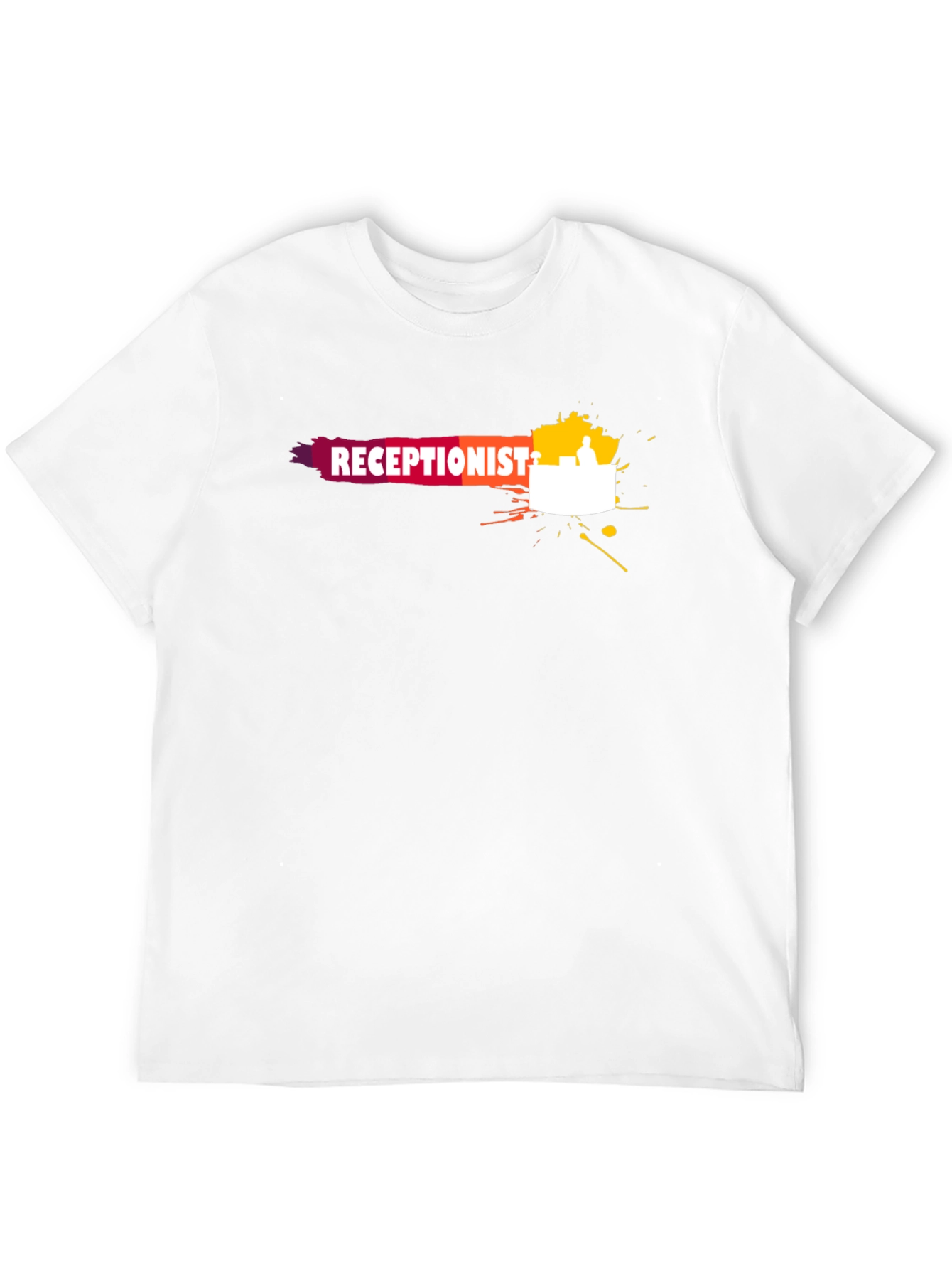 Receptionist Graphic Tee - Stylish Work Shirt