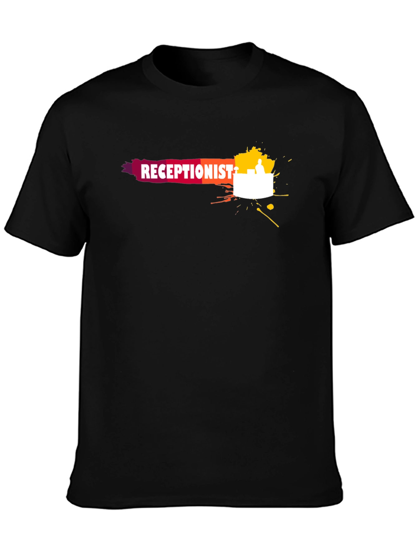 Receptionist Graphic Tee - Stylish Work Shirt