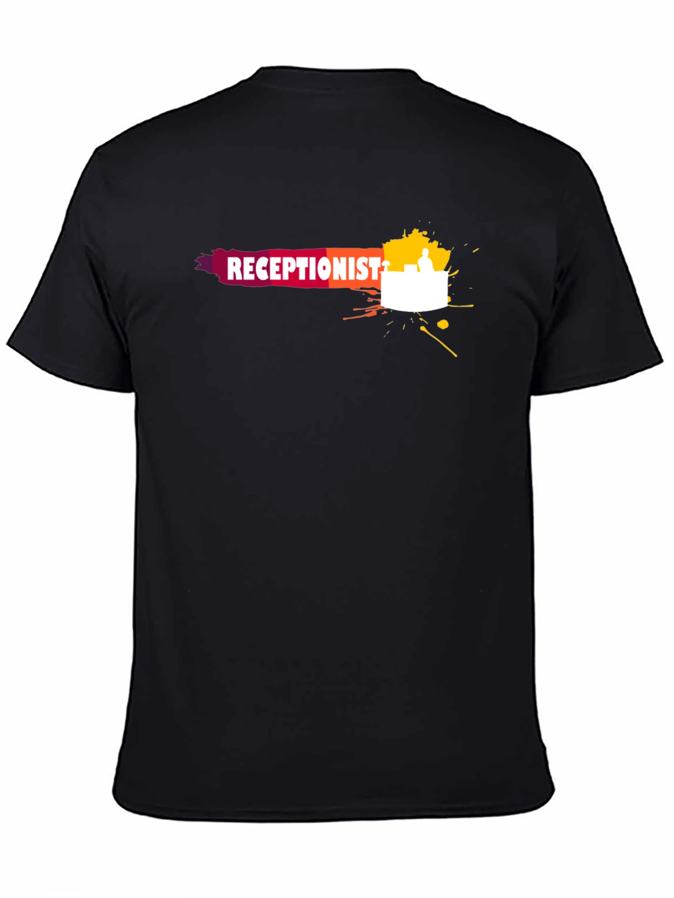 Receptionist Graphic Tee - Stylish Work Shirt