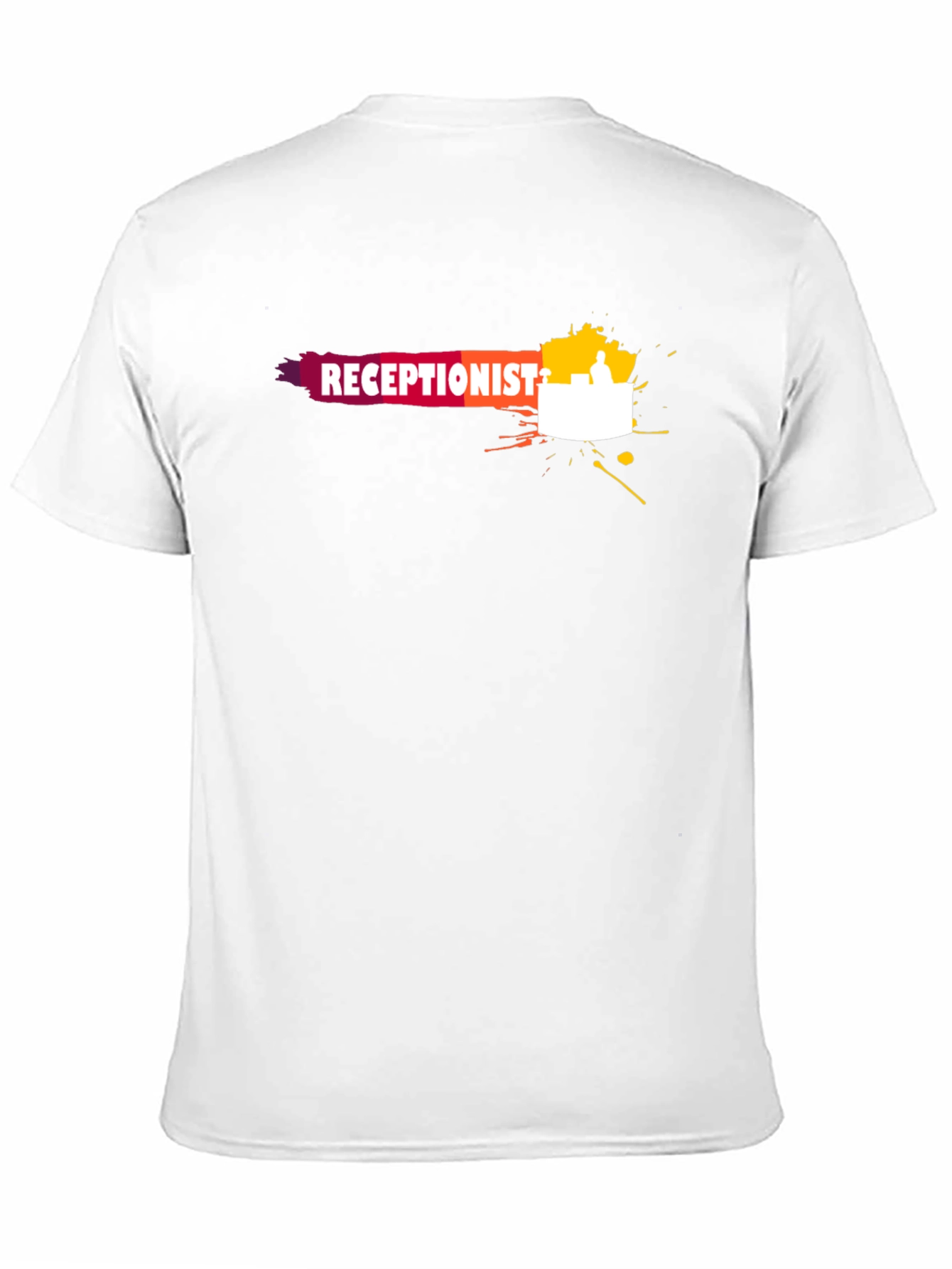 Receptionist Graphic Tee - Stylish Work Shirt