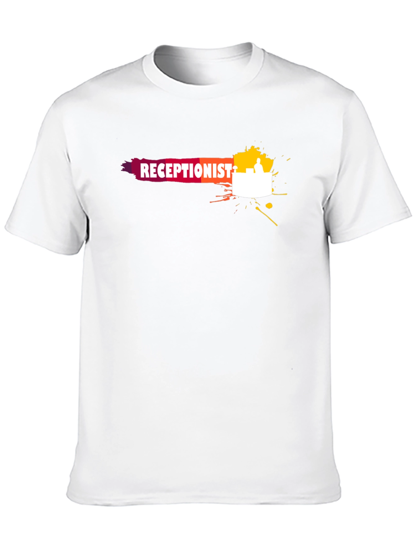 Receptionist Graphic Tee - Stylish Work Shirt