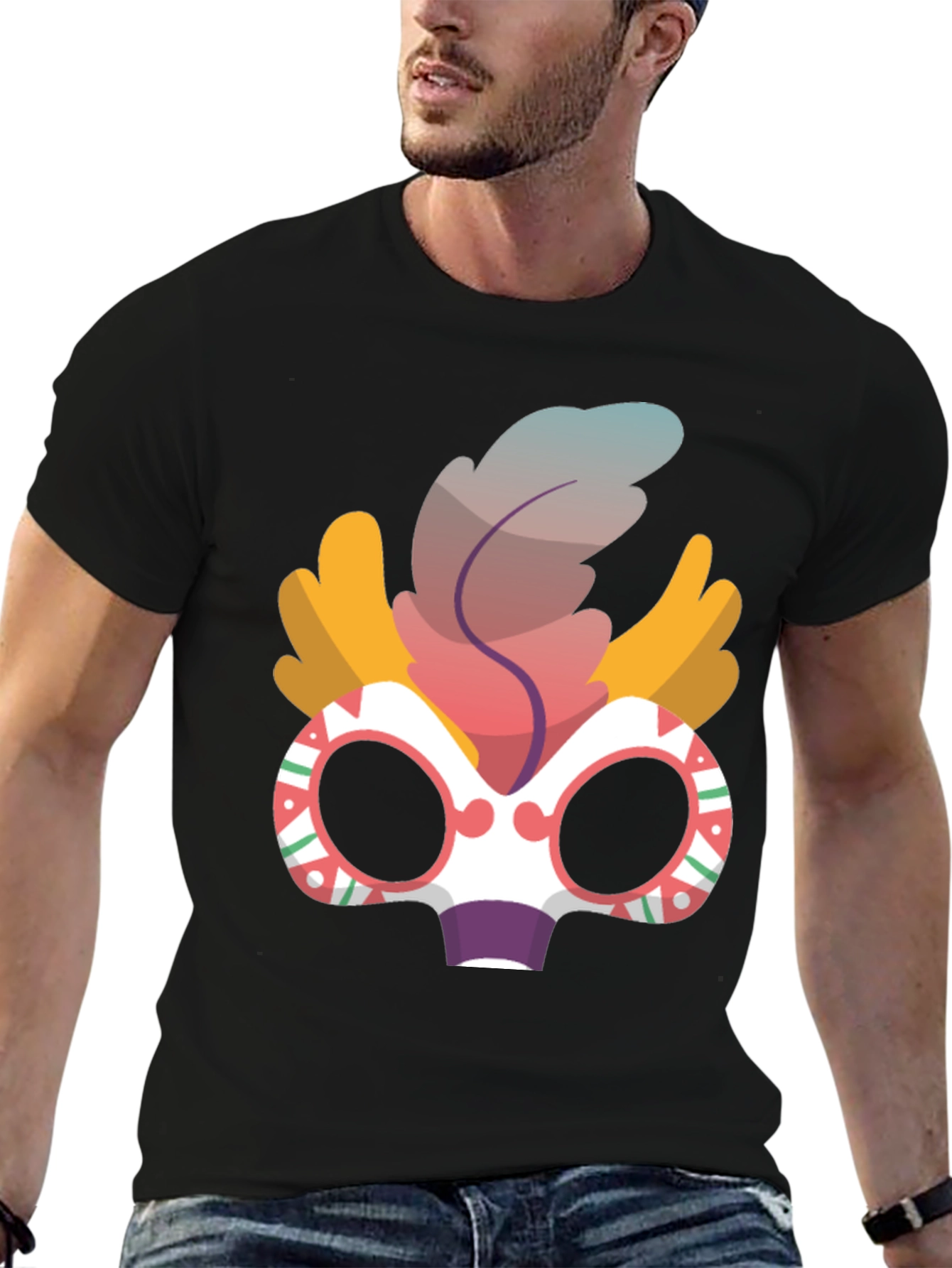 Dia de los Muertos Mask Graphic T-Shirt