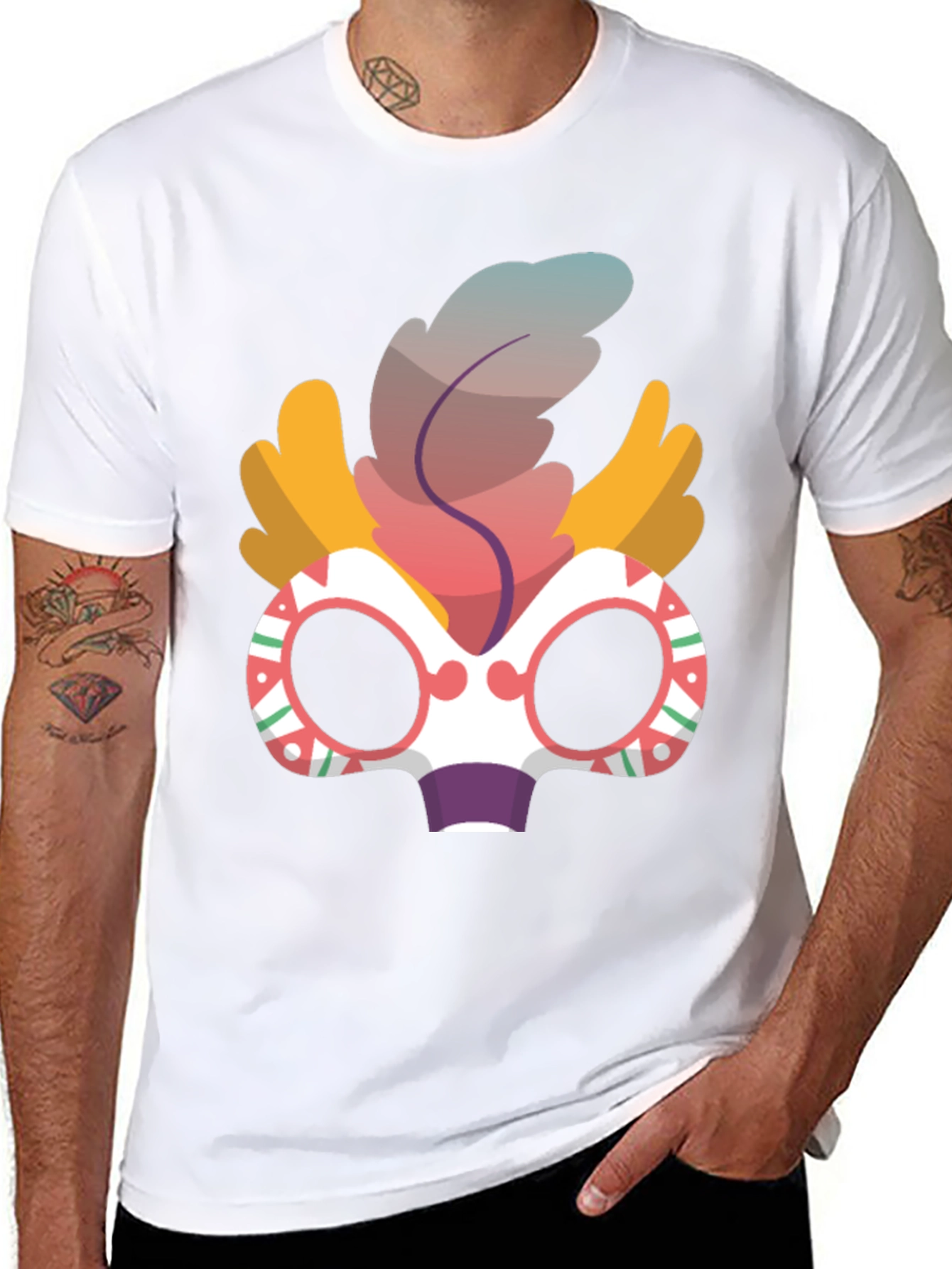 Dia de los Muertos Mask Graphic T-Shirt