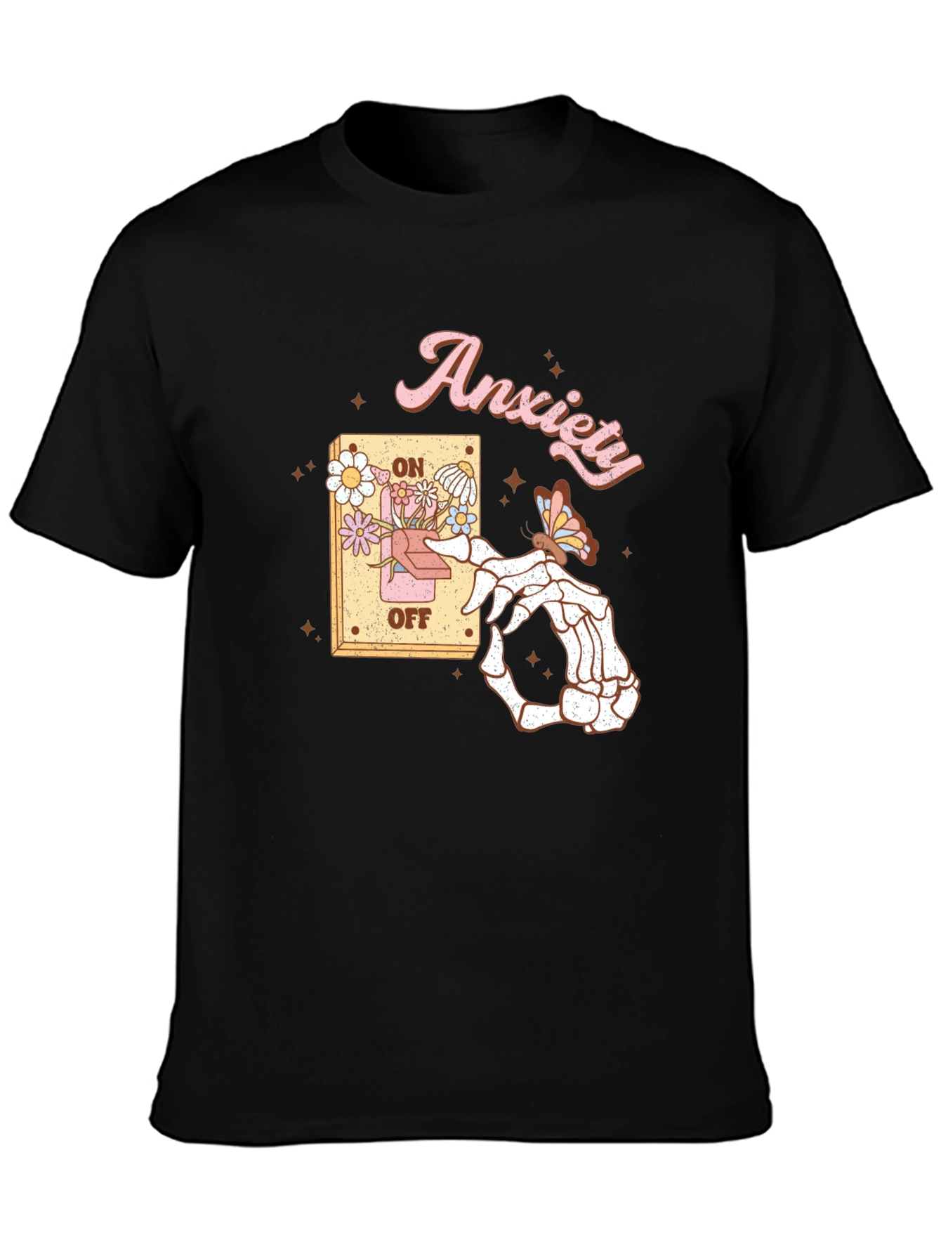 Anxiety On/Off Switch Graphic T-Shirt