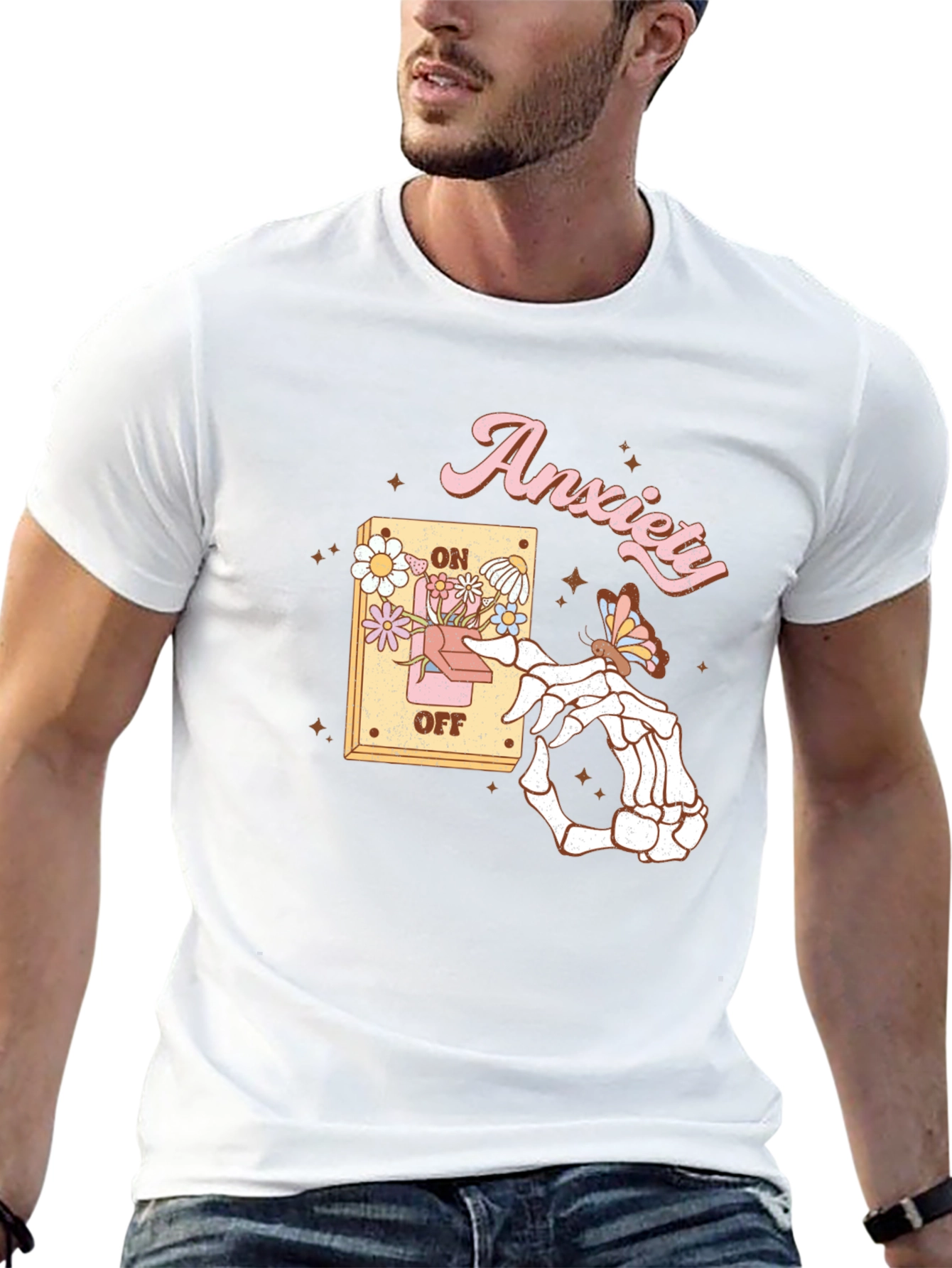Anxiety On/Off Switch Graphic T-Shirt